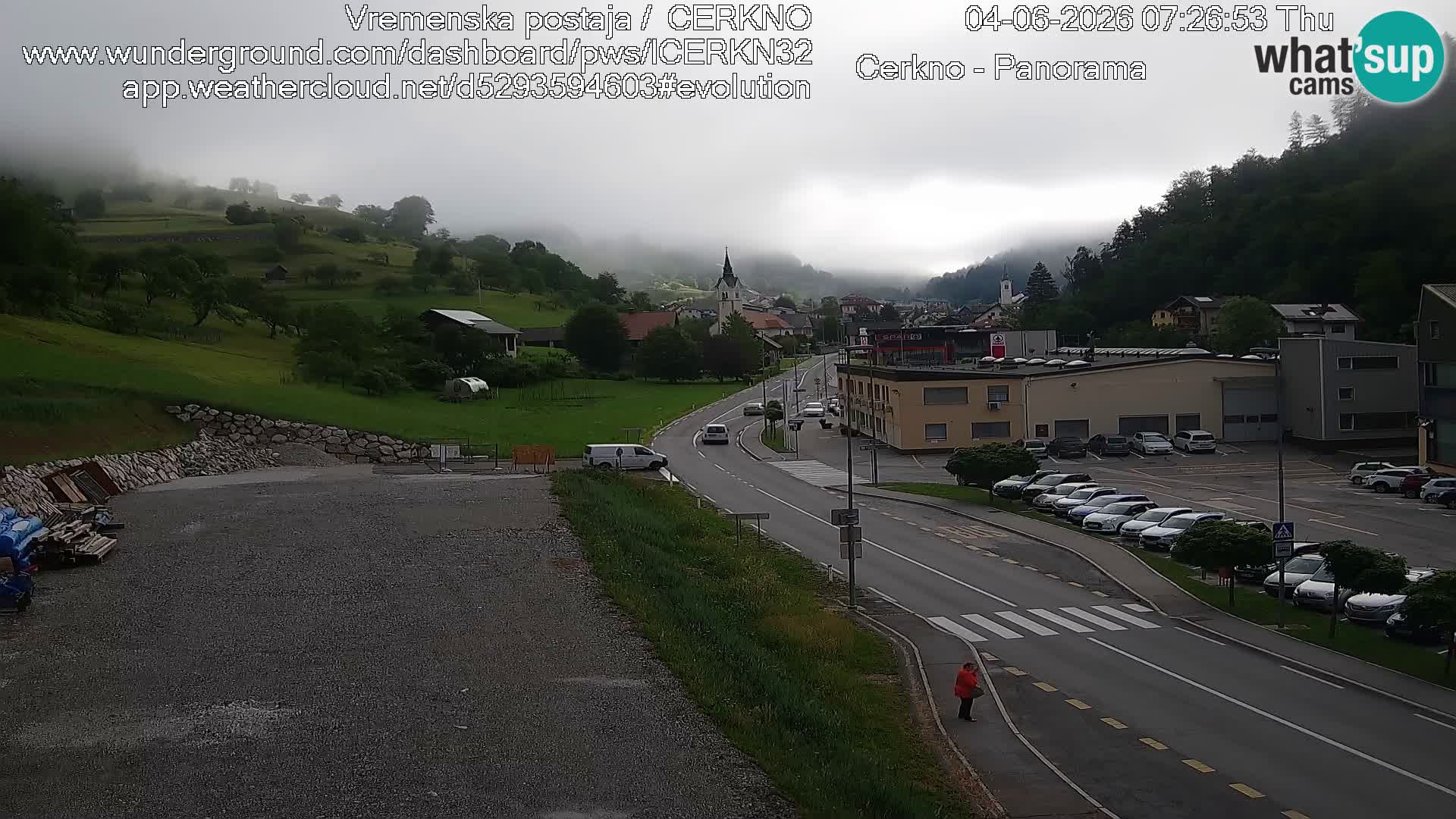 Cerkno city entrance Live Webcam