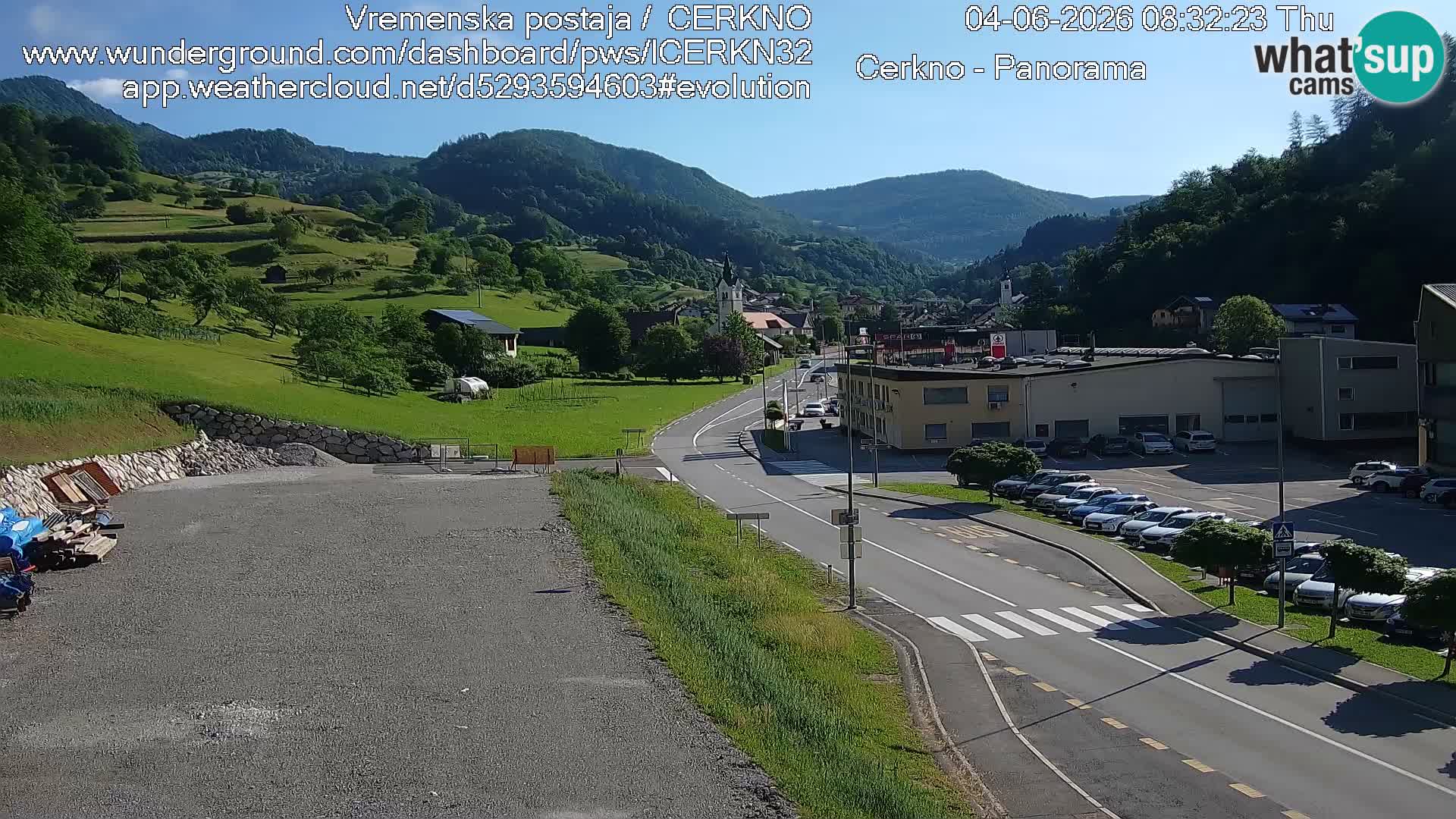 Cerkno entrada a la ciudad Webcam en vivo