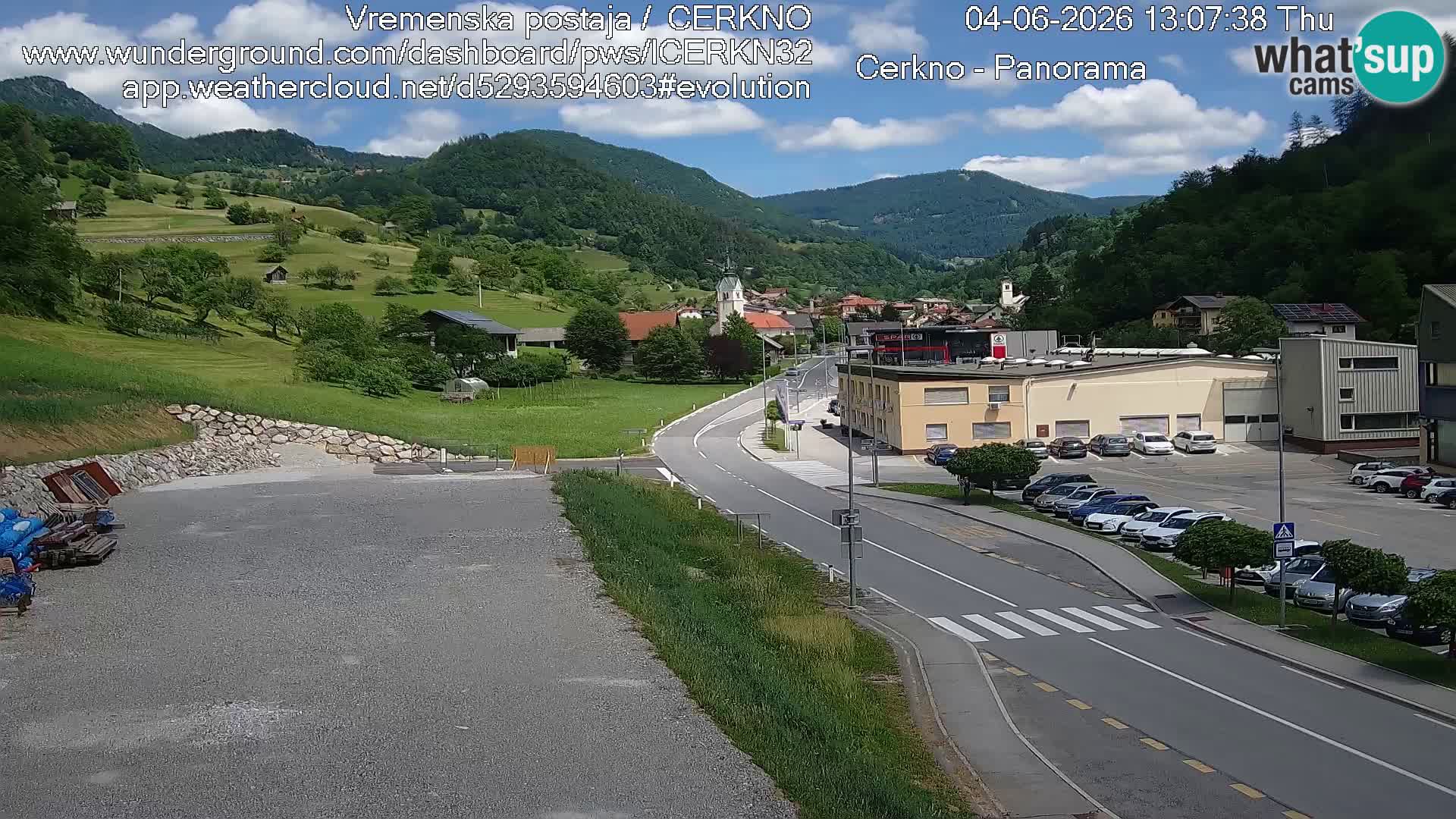 Cerkno entrada a la ciudad Webcam en vivo