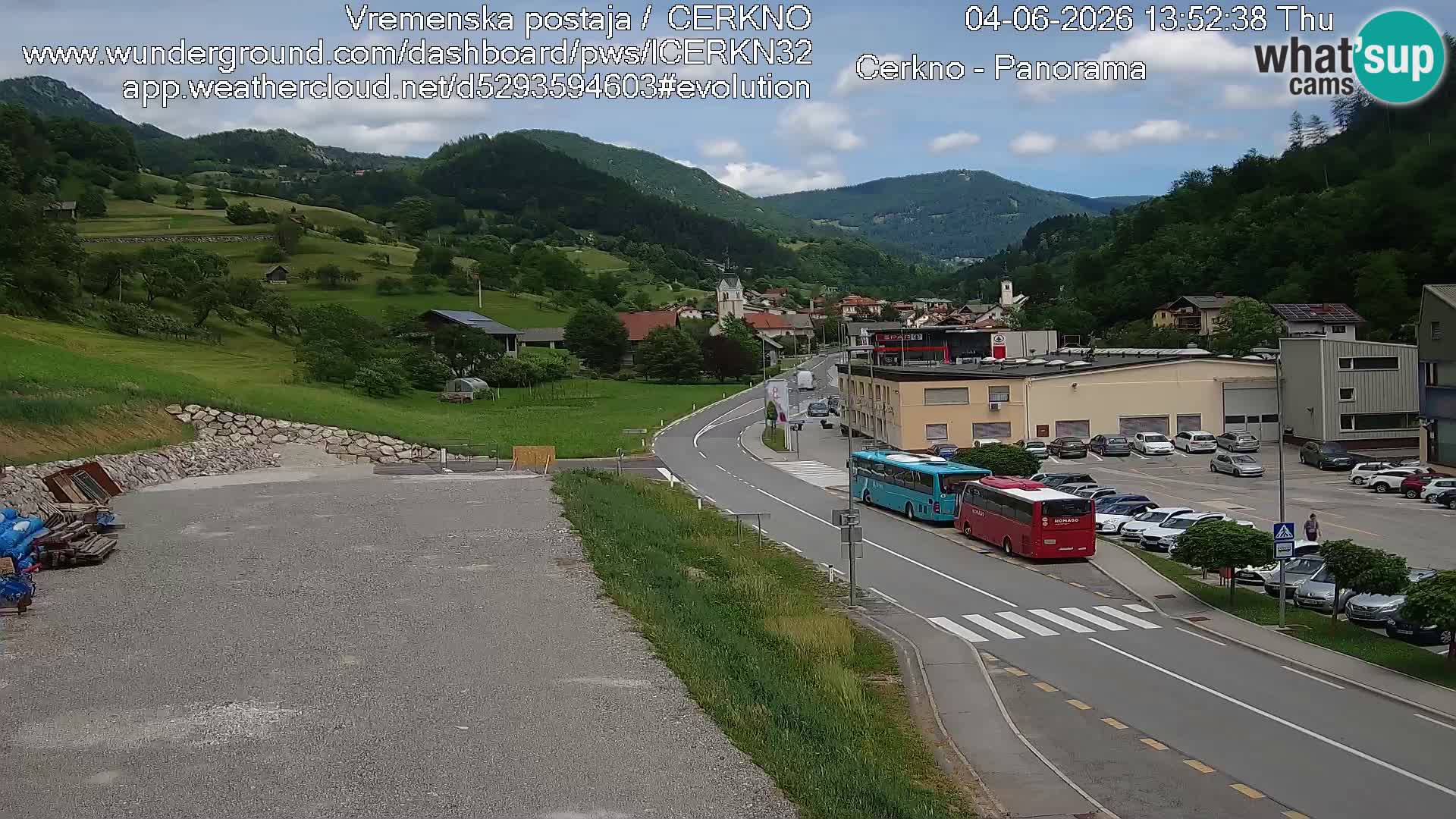 Webcam en direct – Entrée de la ville de Cerkno