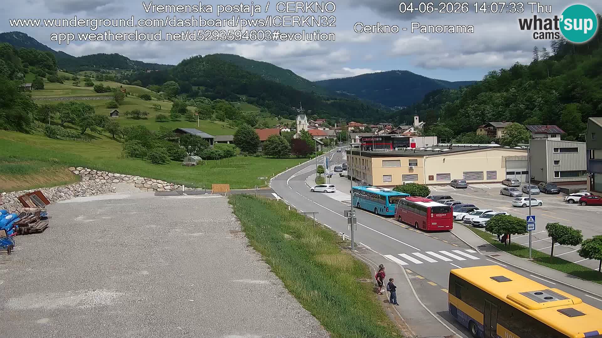 Webcam en direct – Entrée de la ville de Cerkno