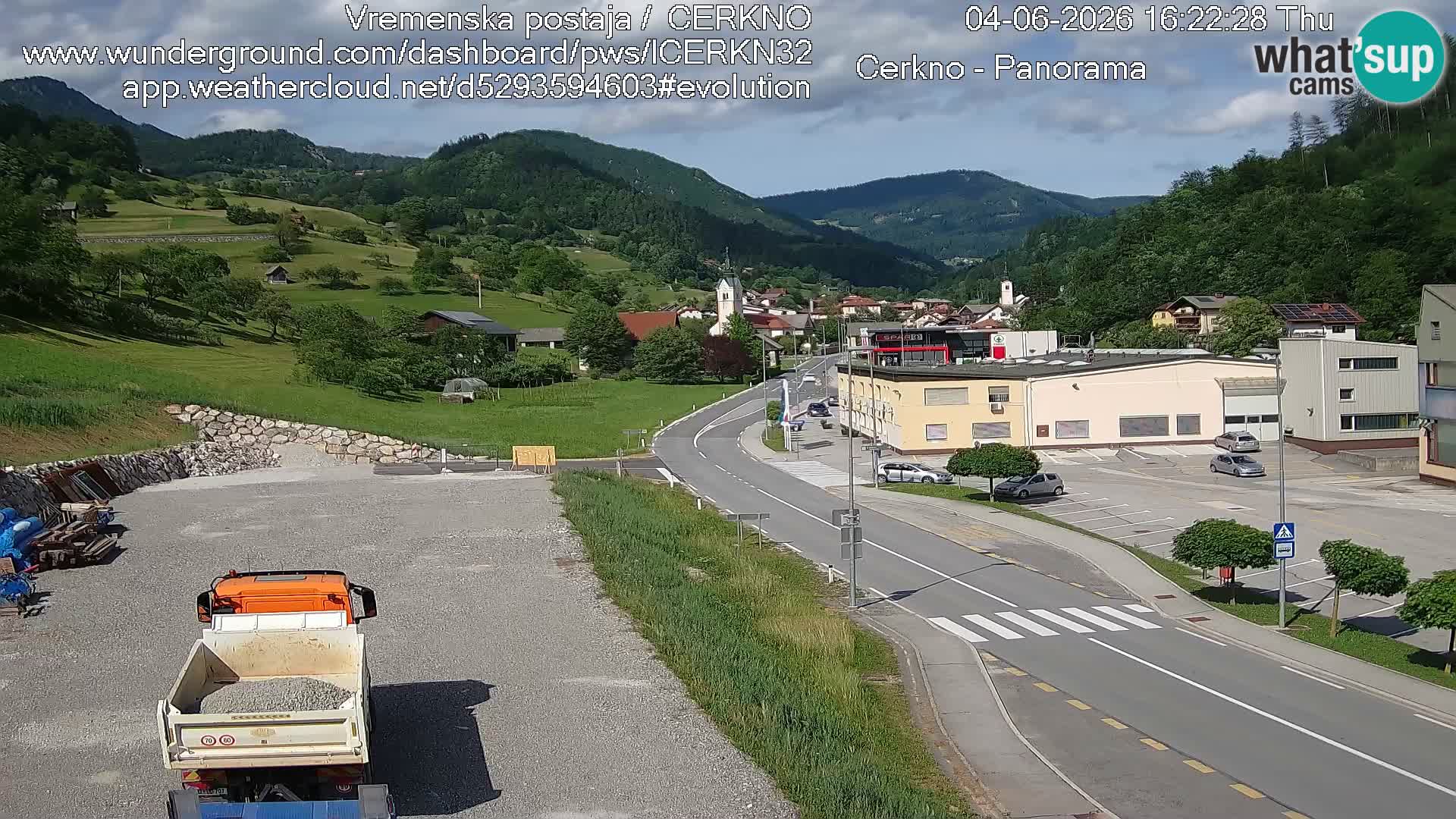 Cerkno city entrance Live Webcam