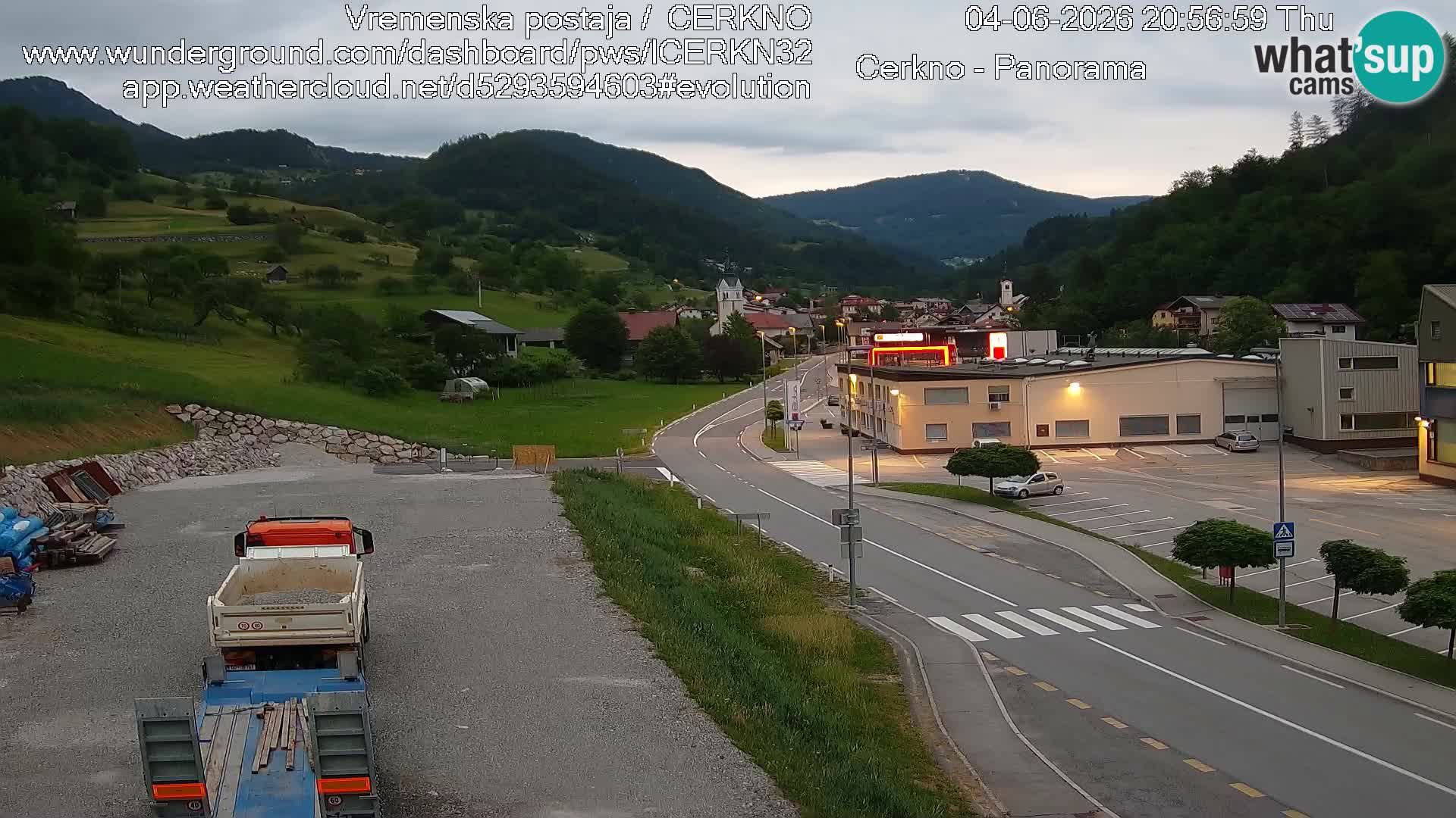 Cerkno city entrance Live Webcam