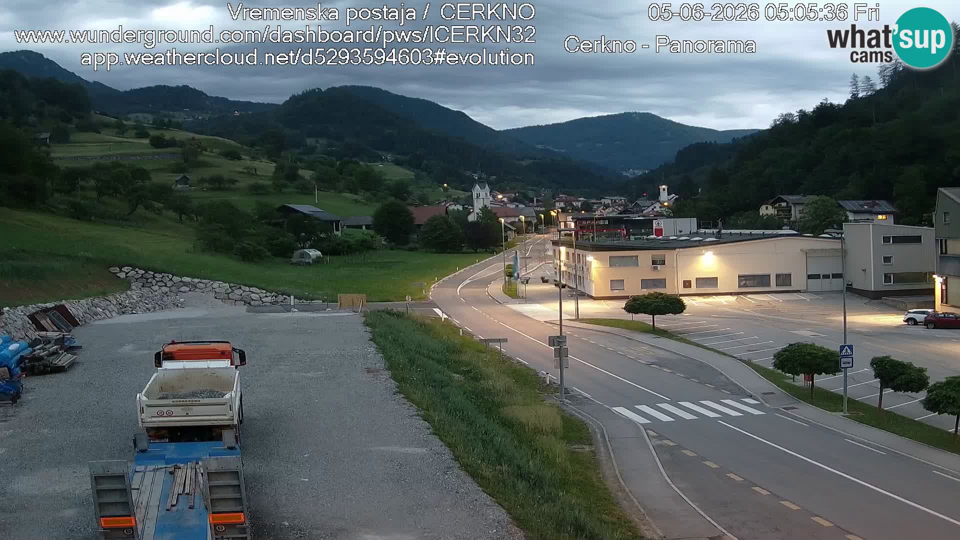 Cerkno city entrance Live Webcam
