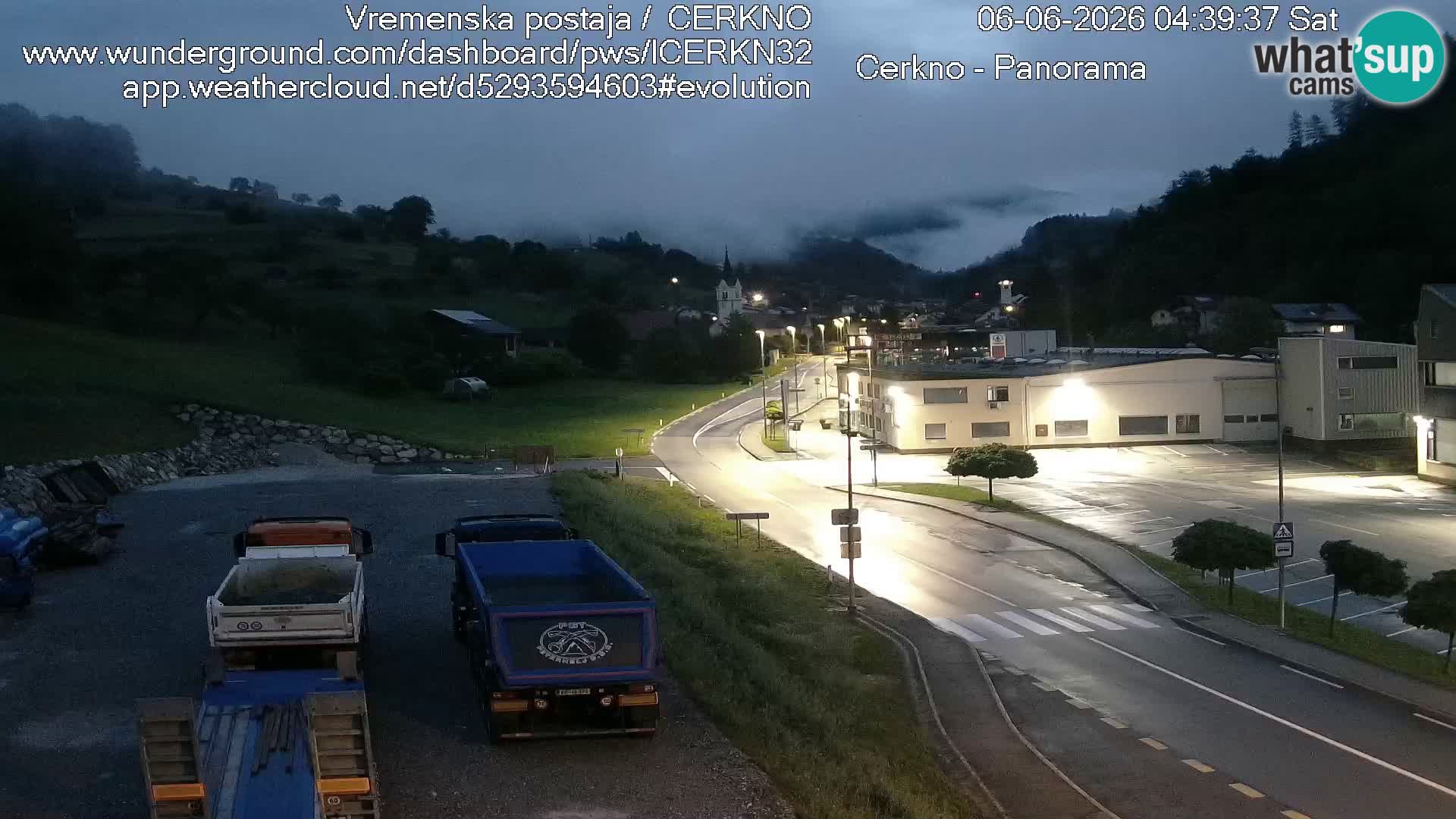 Webcam en direct – Entrée de la ville de Cerkno