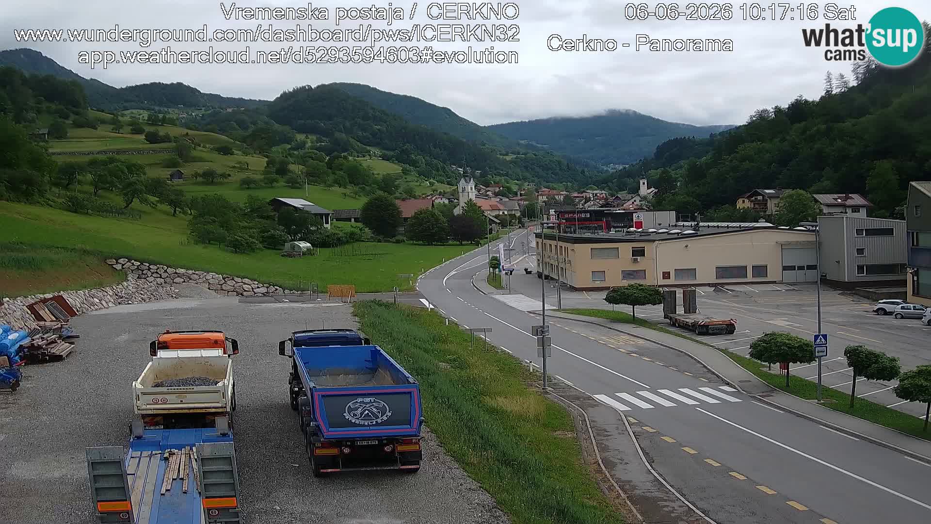 Cerkno entrada a la ciudad Webcam en vivo