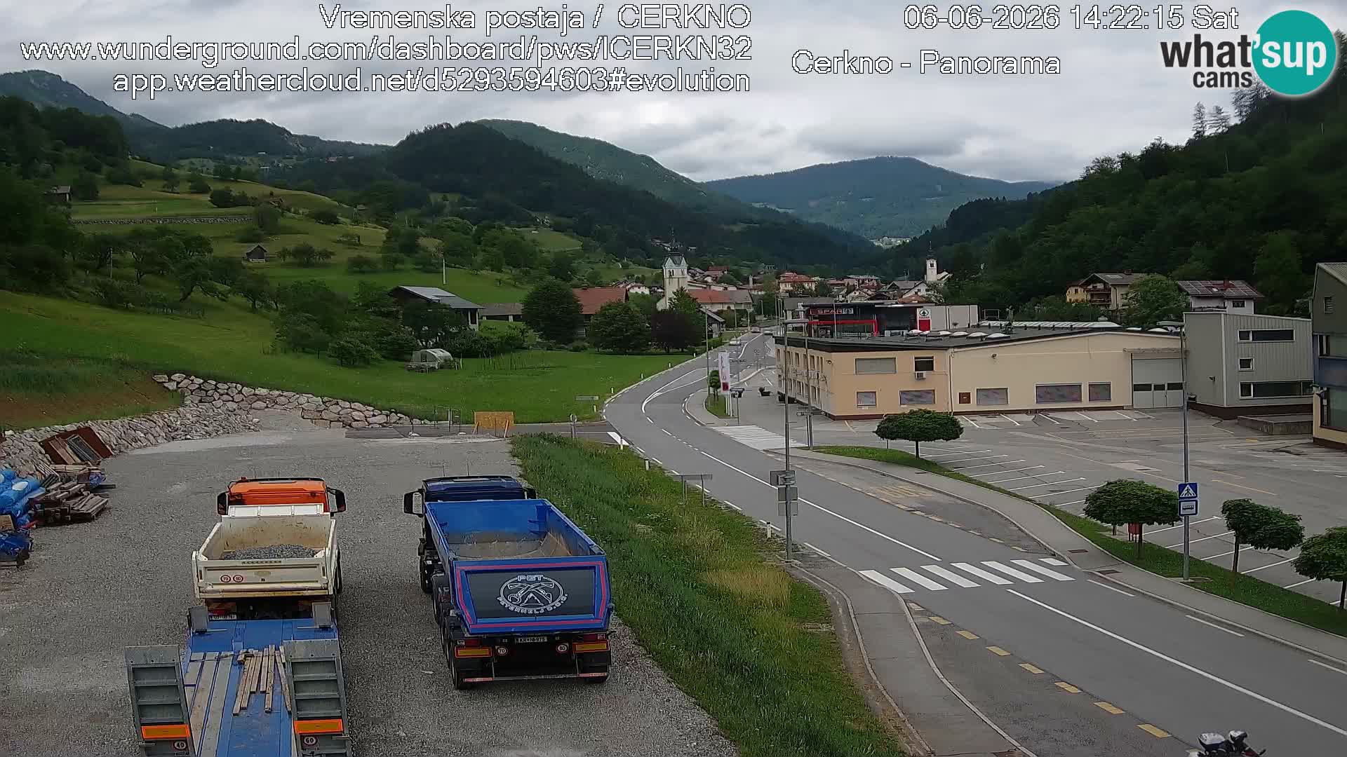 Cerkno city entrance Live Webcam