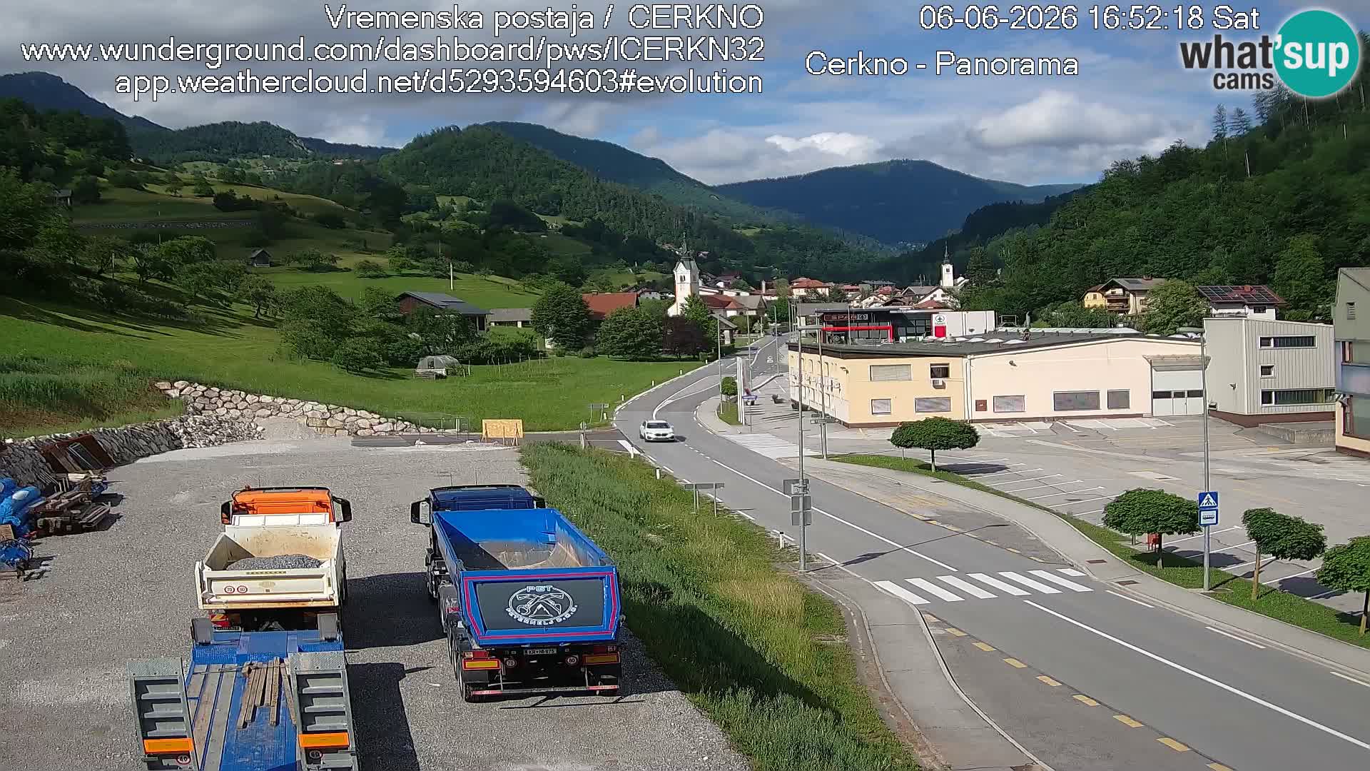 Cerkno entrada a la ciudad Webcam en vivo