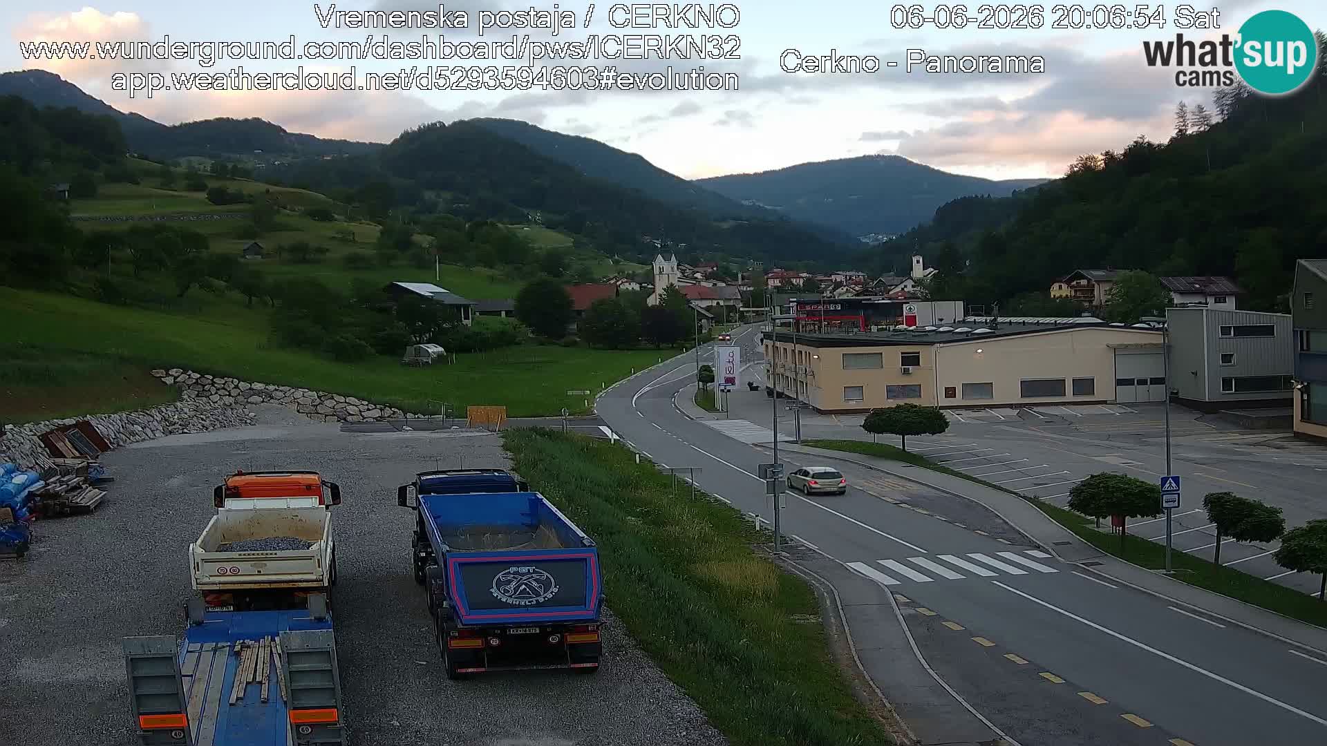 Cerkno city entrance Live Webcam