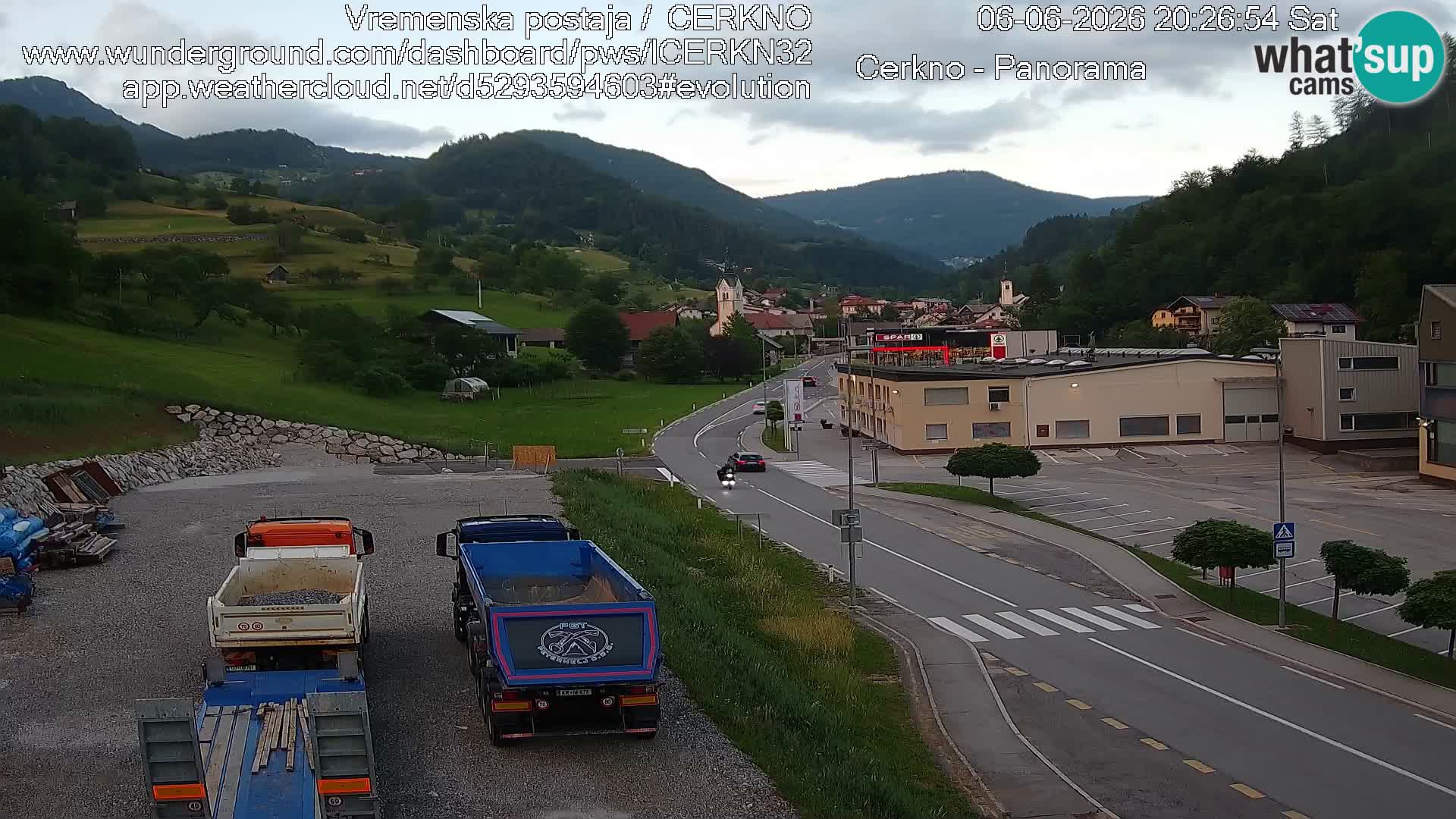 Cerkno city entrance Live Webcam