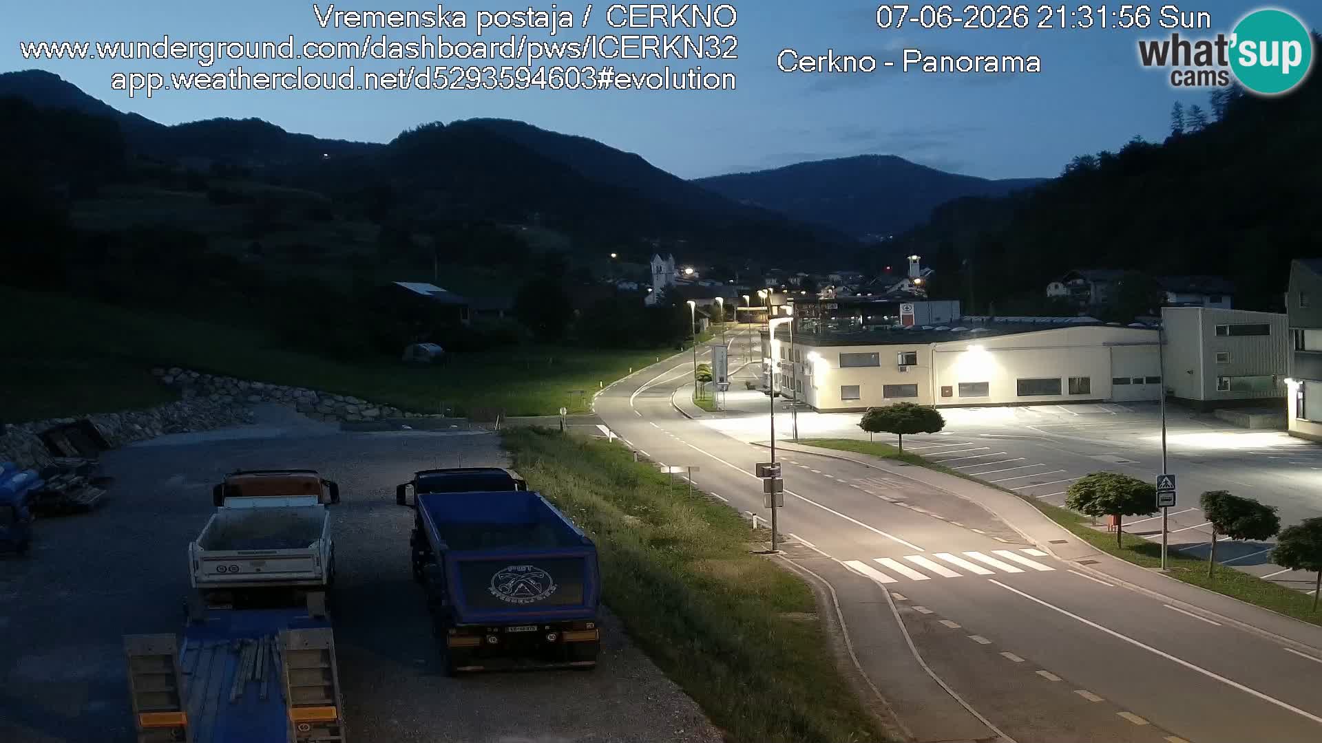 Cerkno city entrance Live Webcam