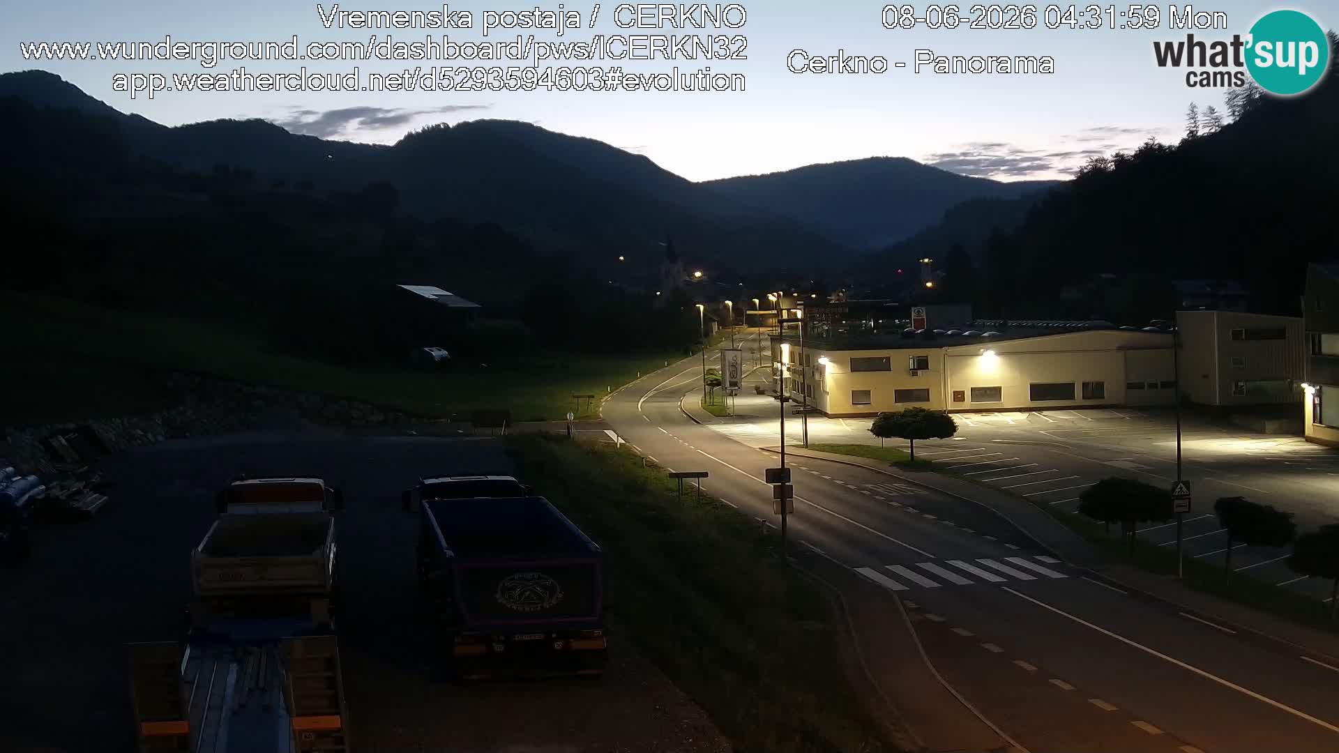 Cerkno city entrance Live Webcam