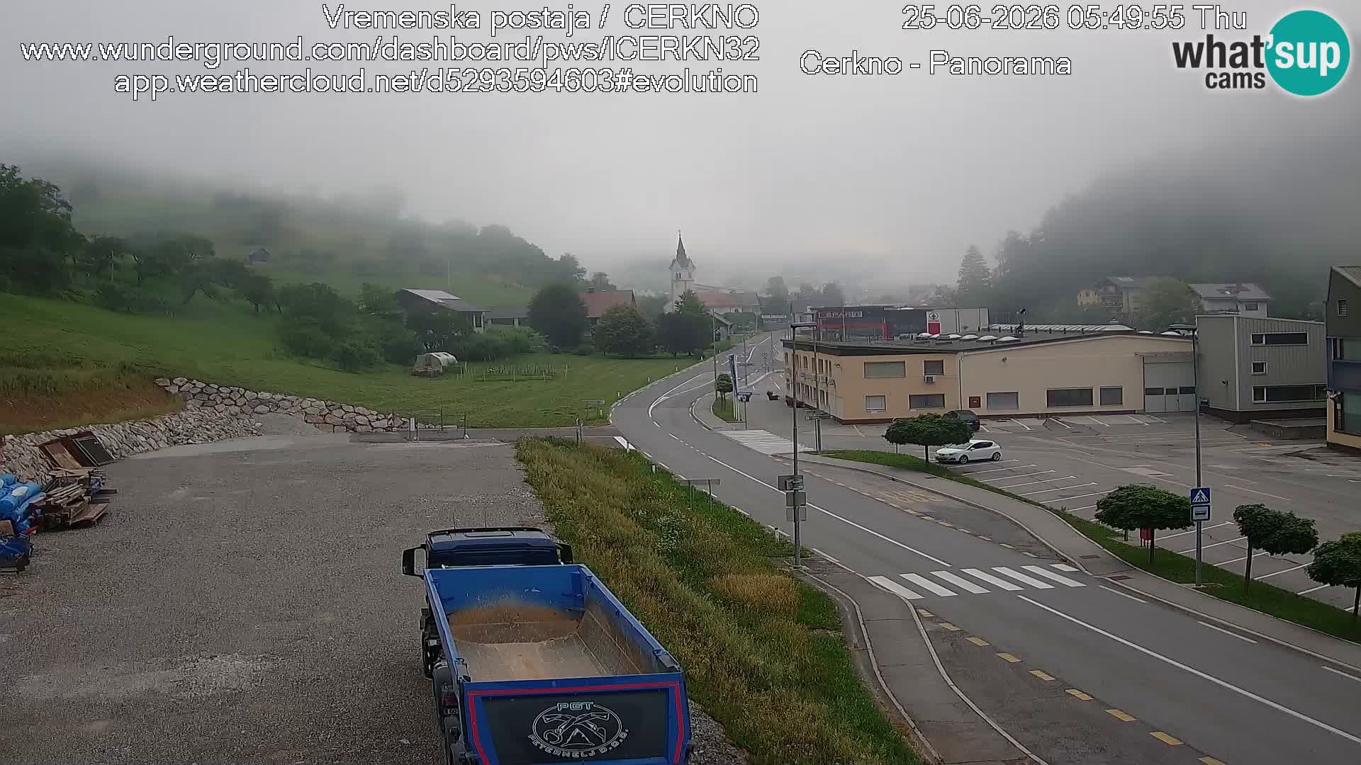 Cerkno city entrance Live Webcam