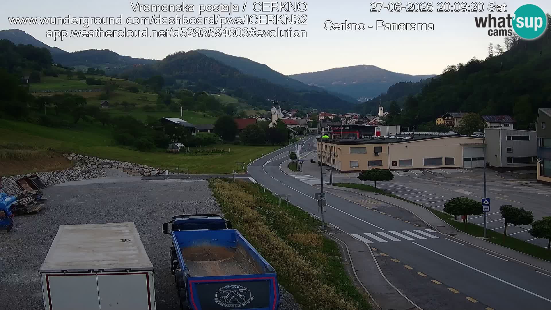 Cerkno city entrance Live Webcam