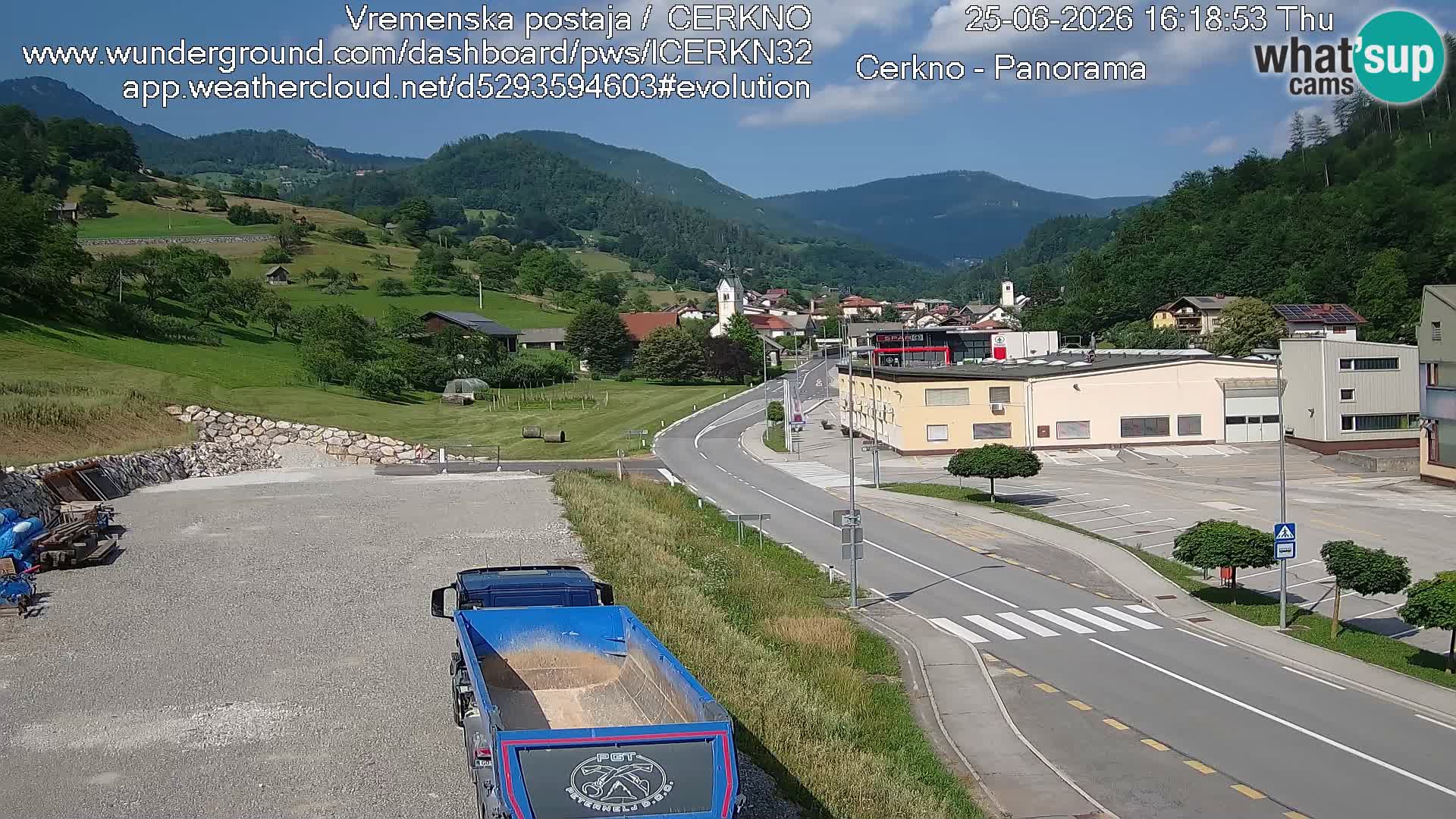 Cerkno city entrance Live Webcam
