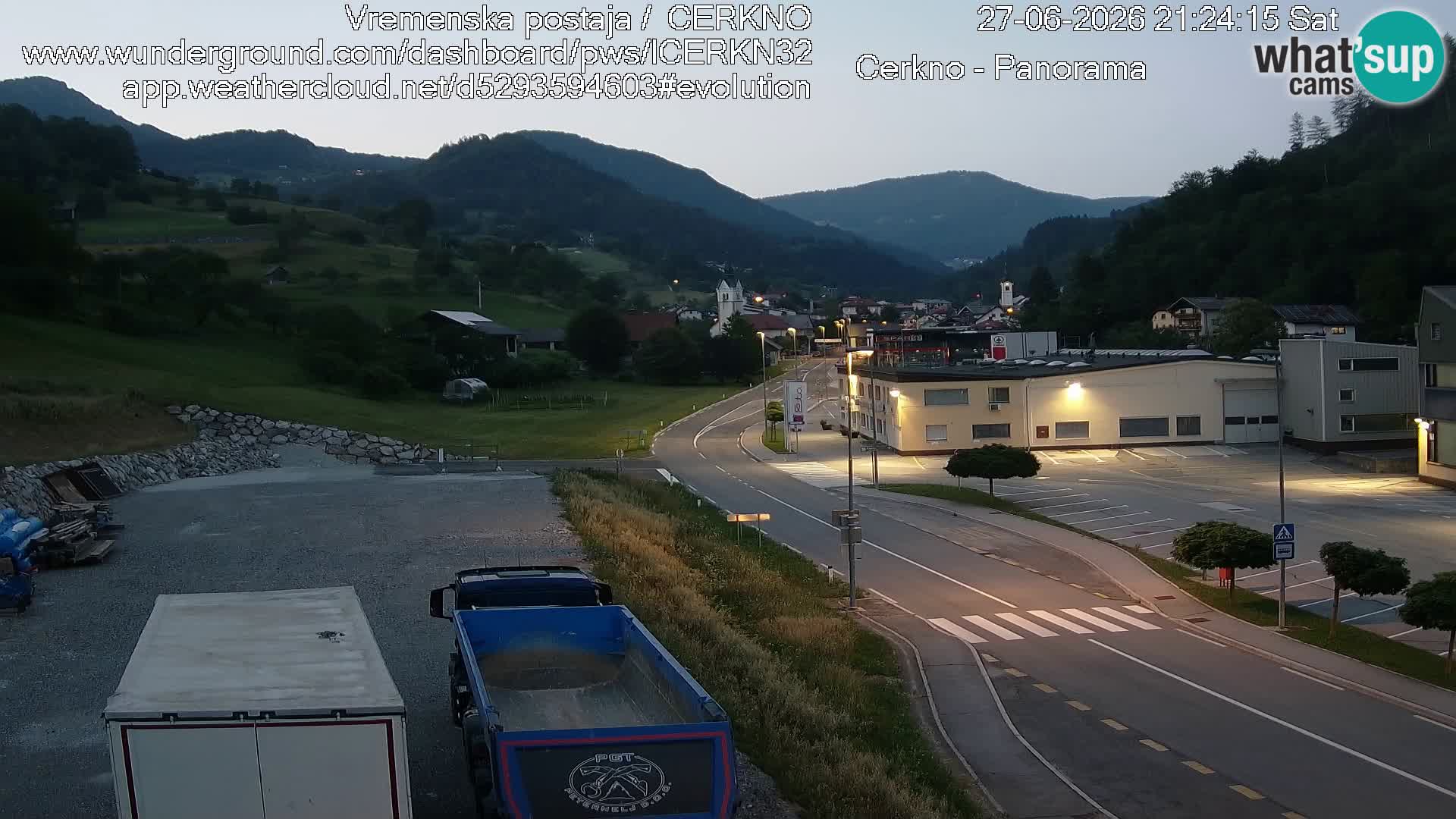 Cerkno city entrance Live Webcam