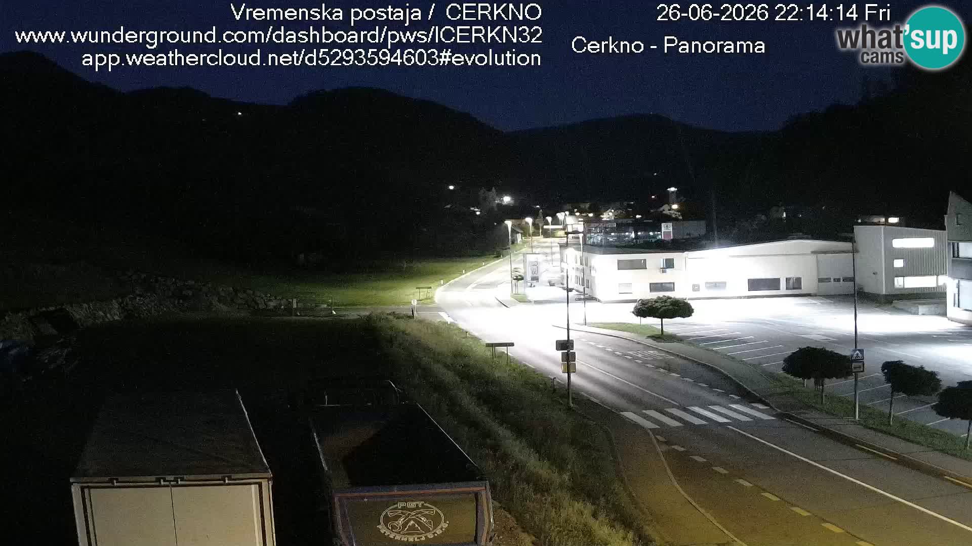 Cerkno city entrance Live Webcam