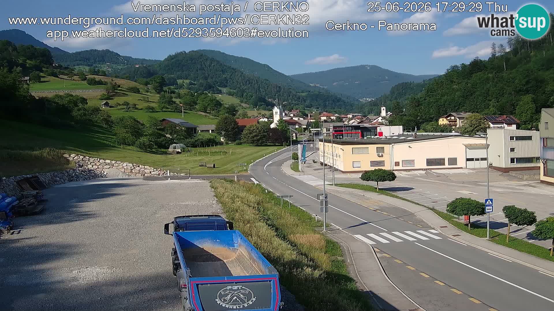 Cerkno city entrance Live Webcam