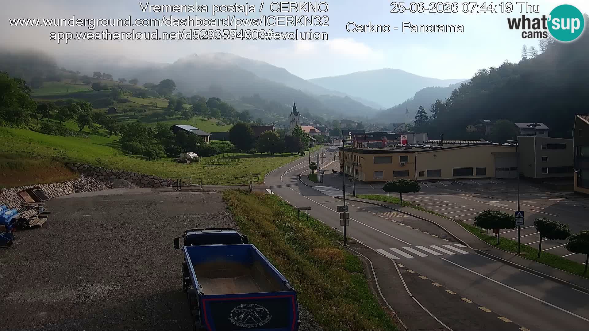 Cerkno city entrance Live Webcam