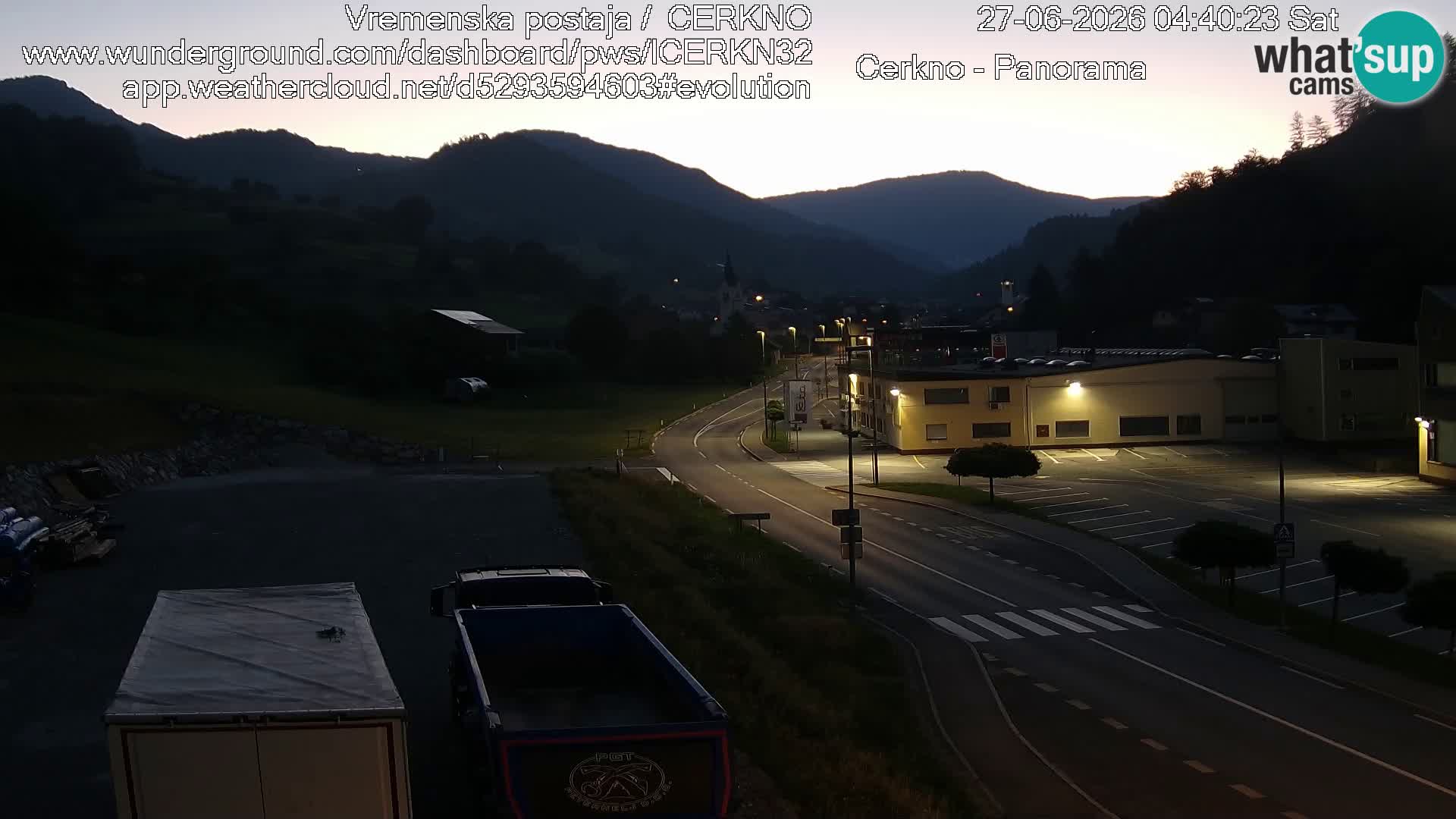 Cerkno city entrance Live Webcam