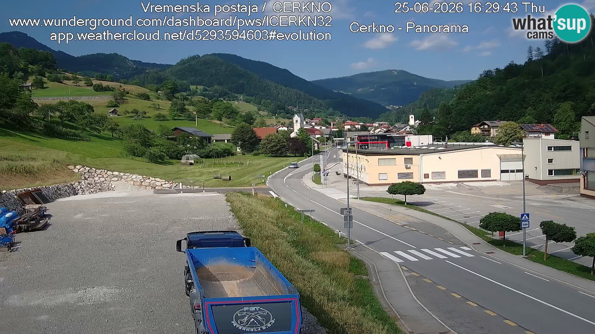 Cerkno city entrance Live Webcam