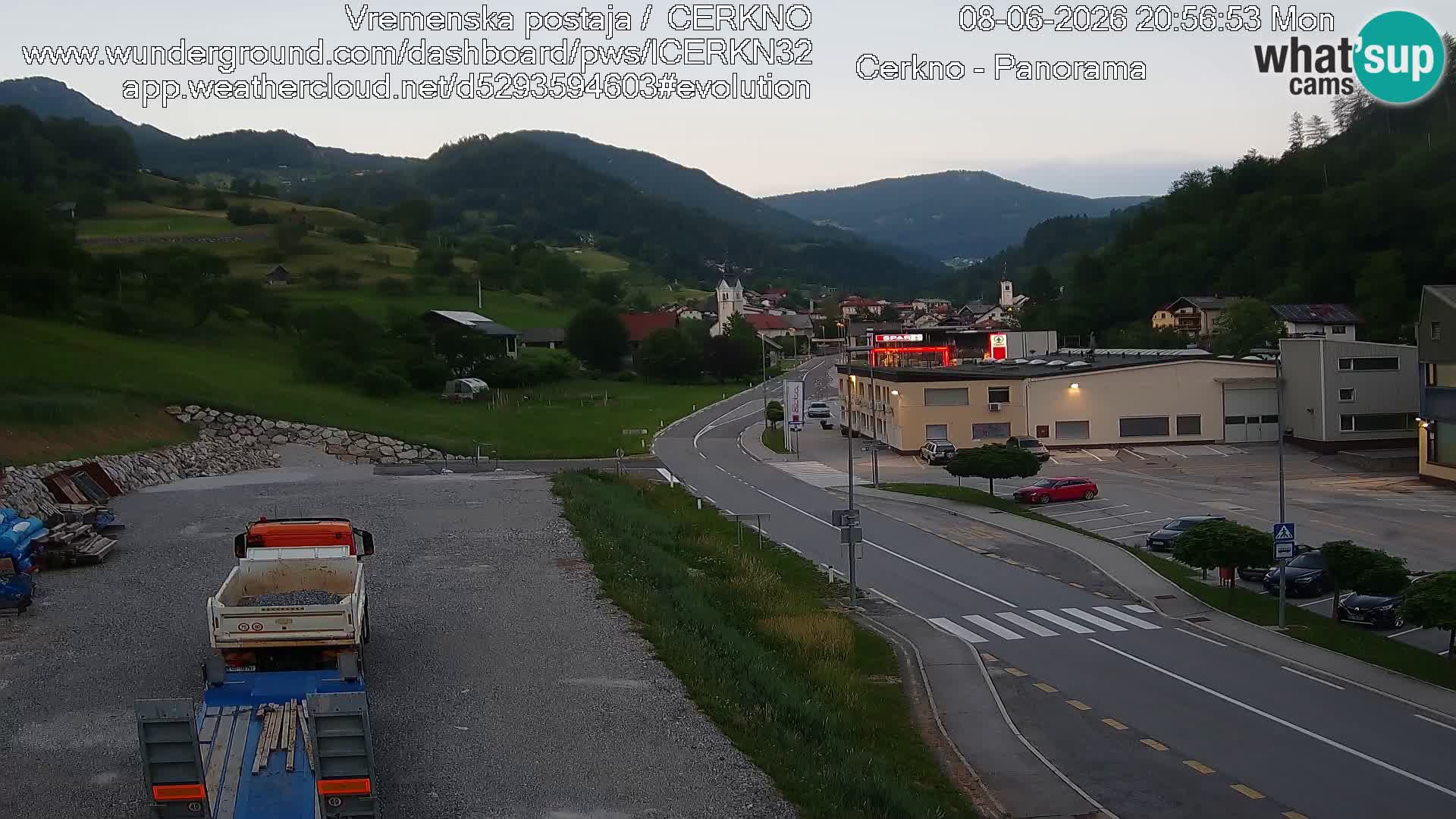 Cerkno city entrance Live Webcam