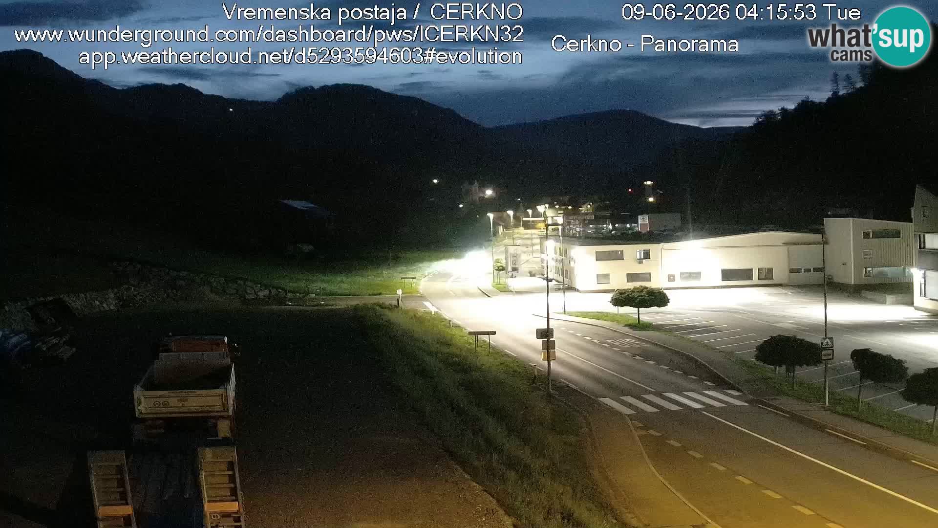 Cerkno city entrance Live Webcam