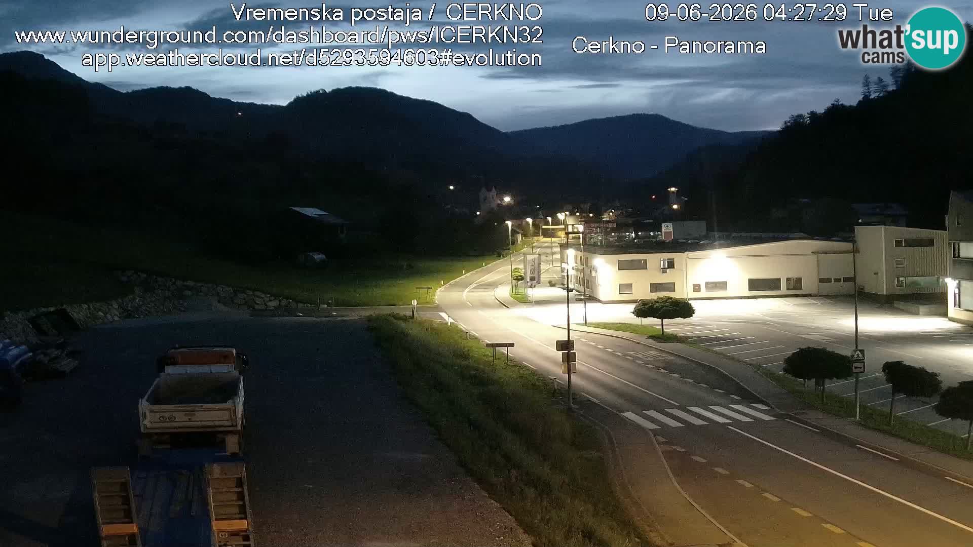 Cerkno city entrance Live Webcam