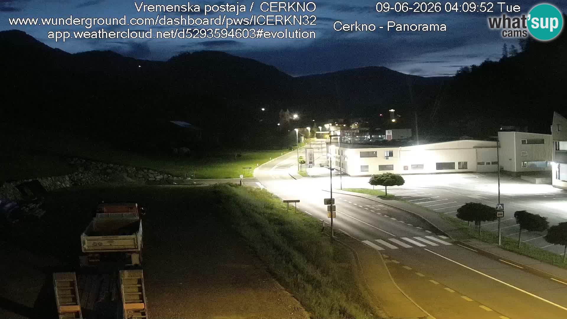 Cerkno city entrance Live Webcam