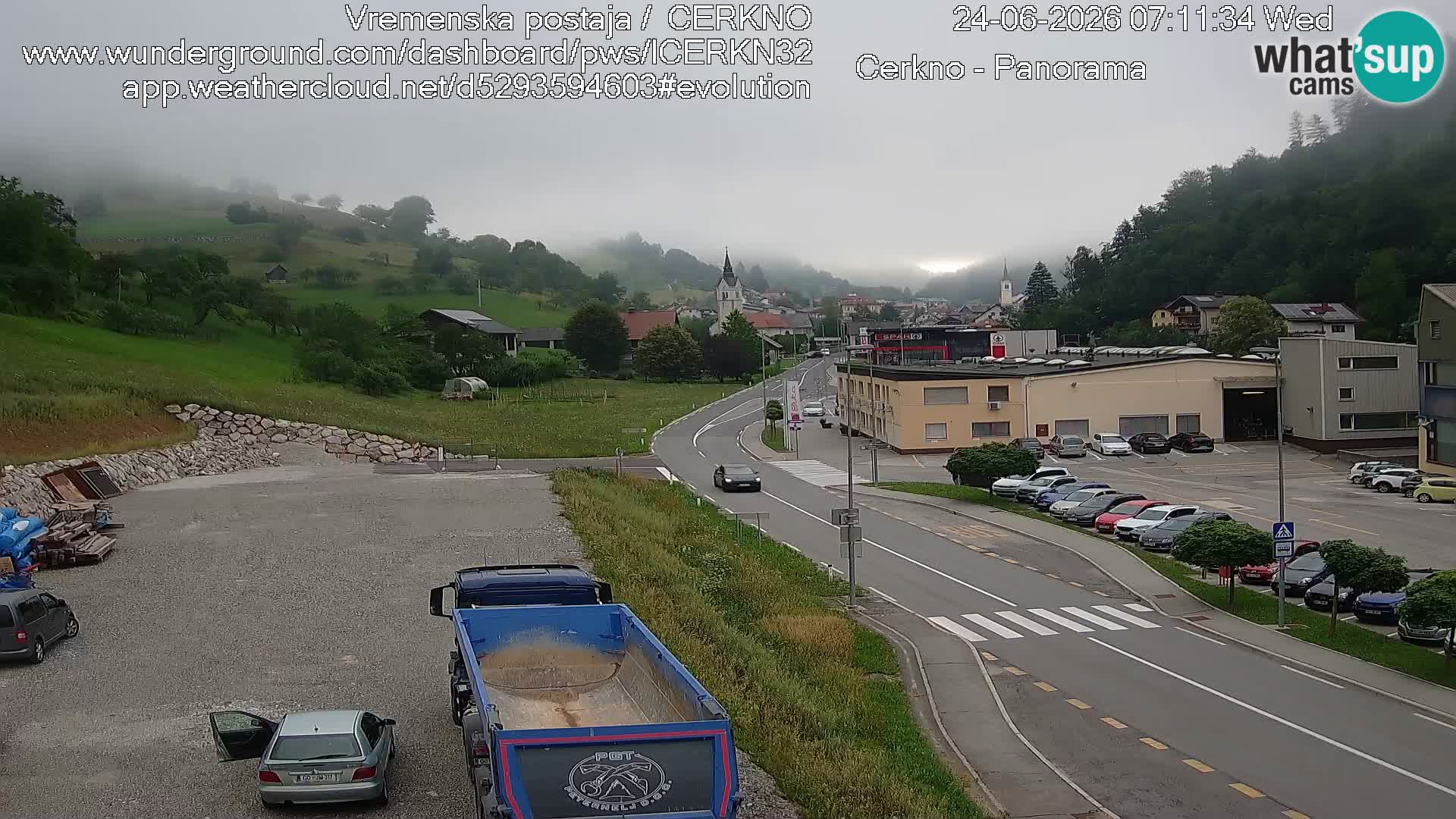 Cerkno city entrance Live Webcam