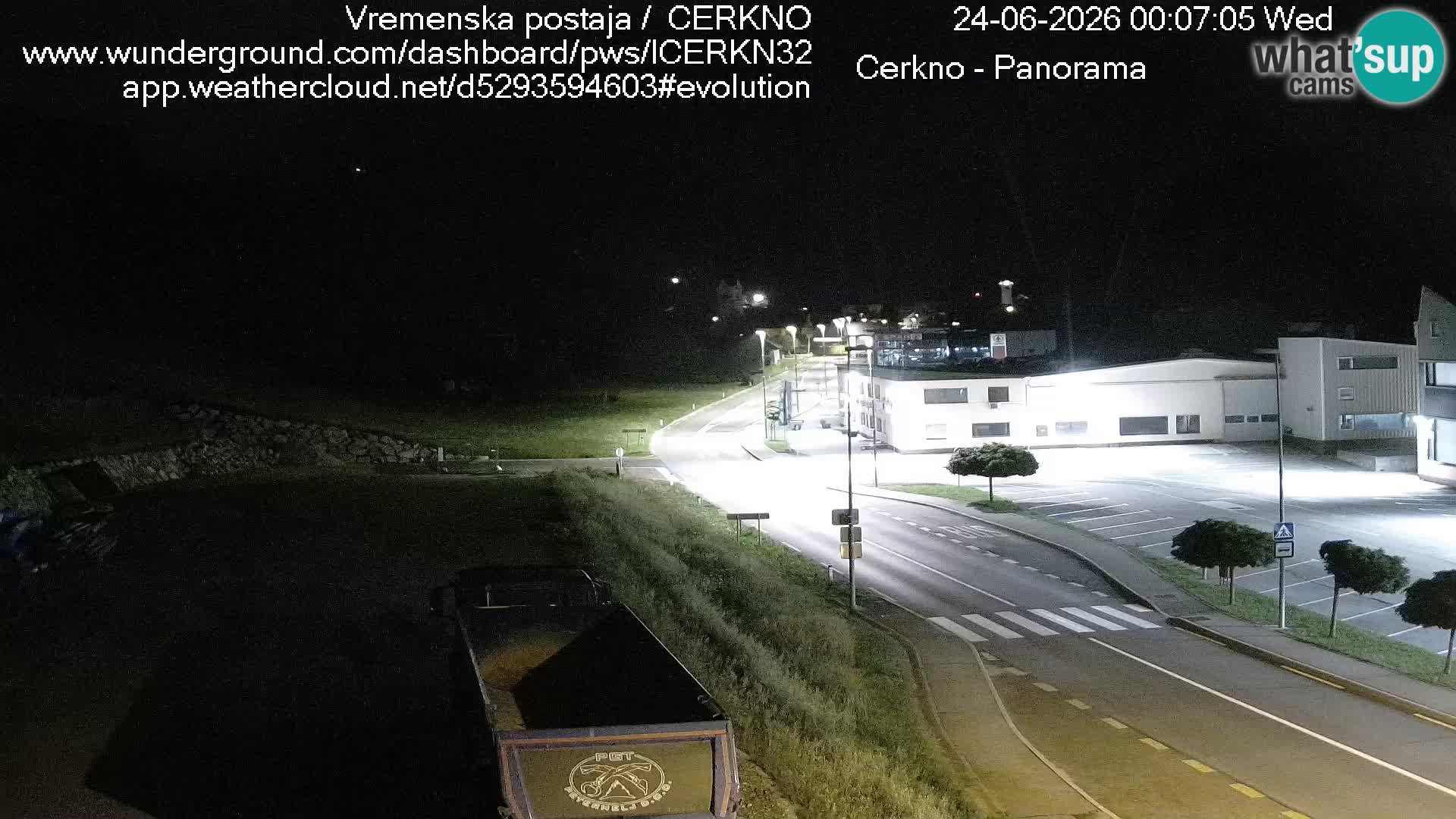 Cerkno city entrance Live Webcam