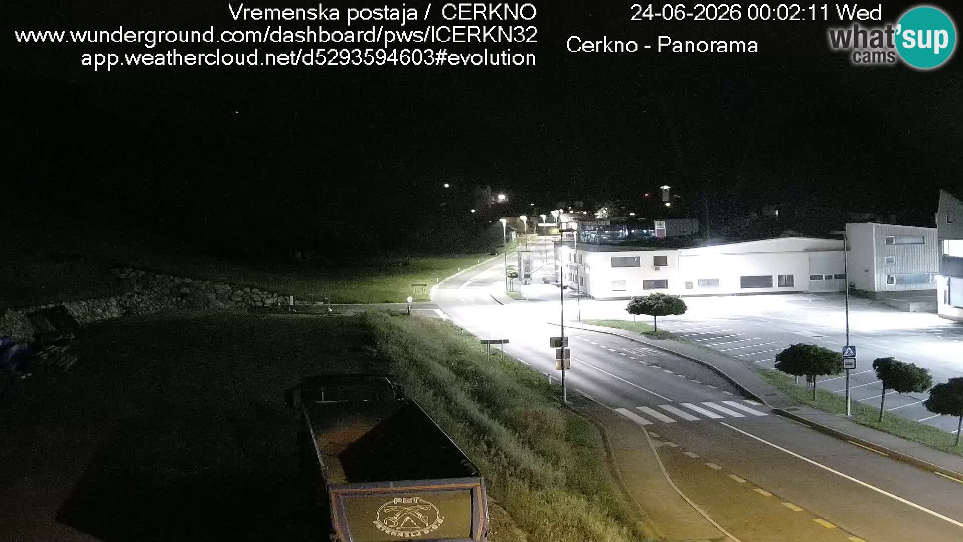 Cerkno city entrance Live Webcam