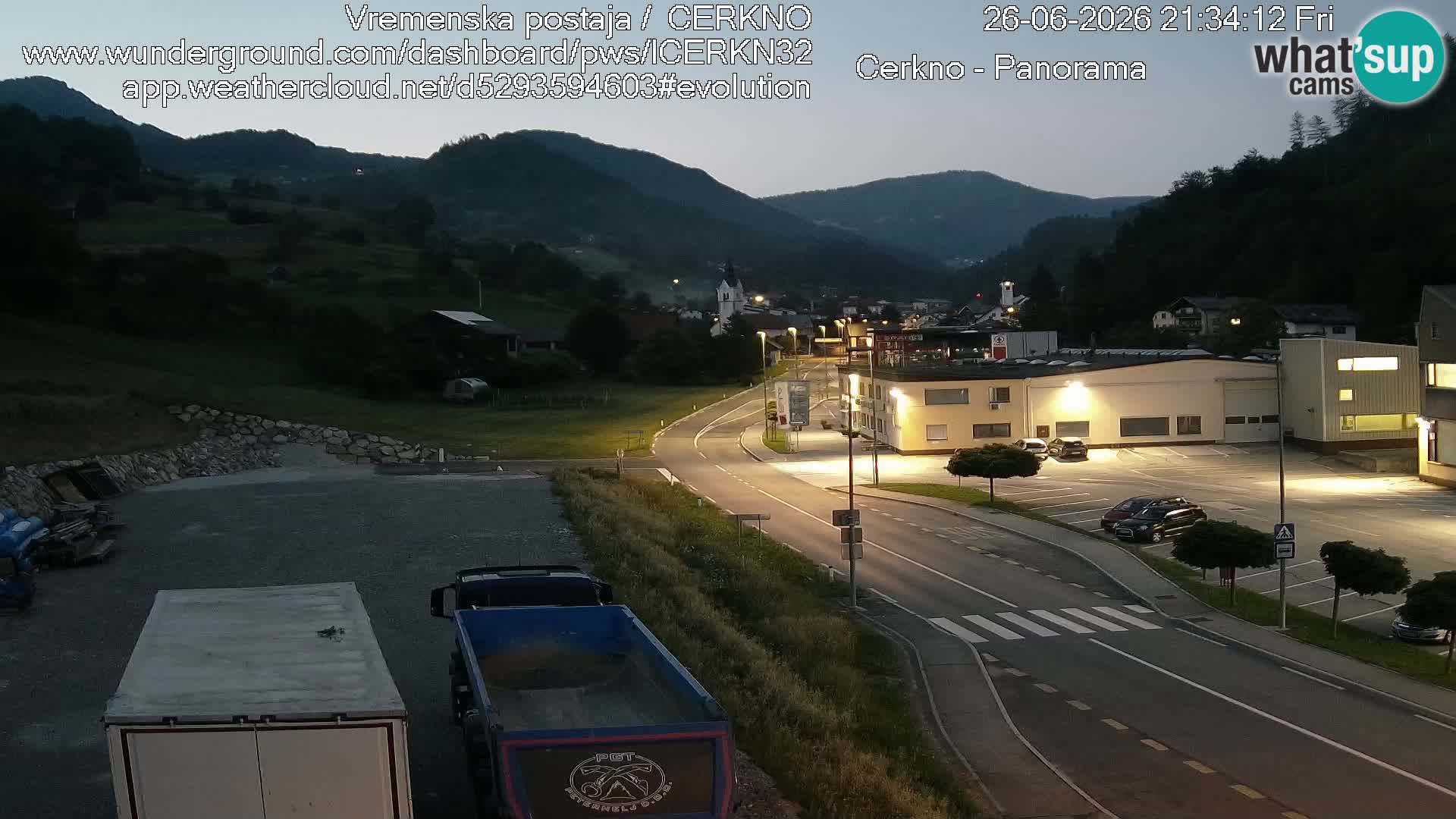 Cerkno city entrance Live Webcam