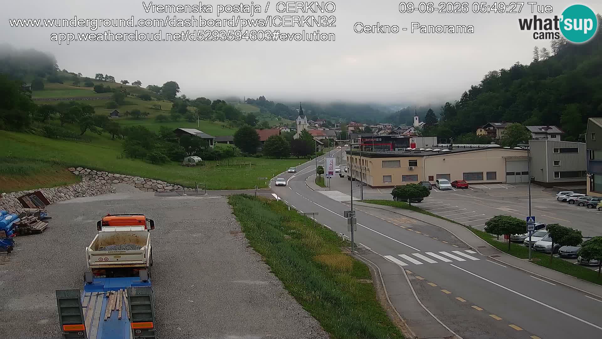 Cerkno city entrance Live Webcam