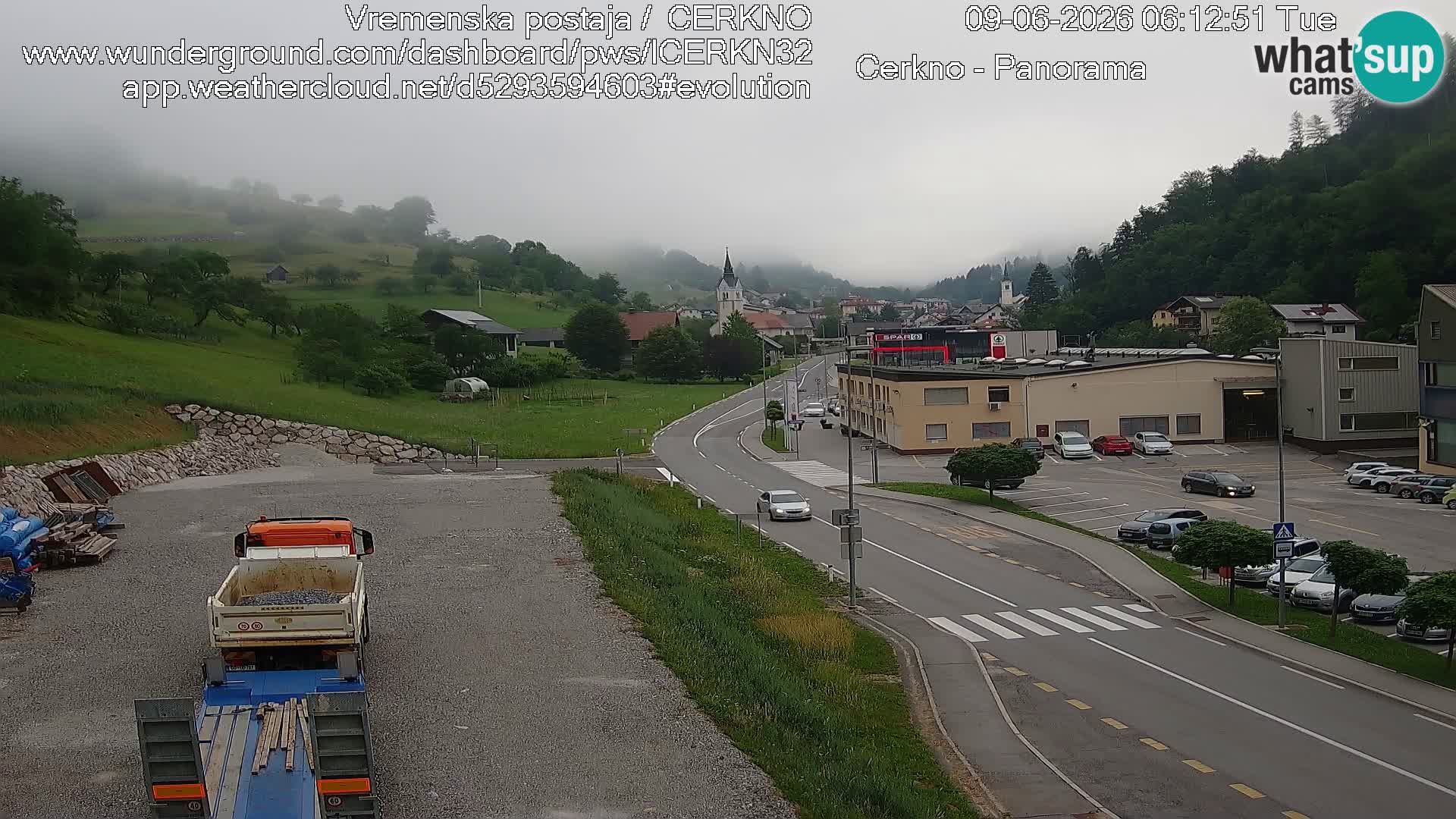 Cerkno city entrance Live Webcam