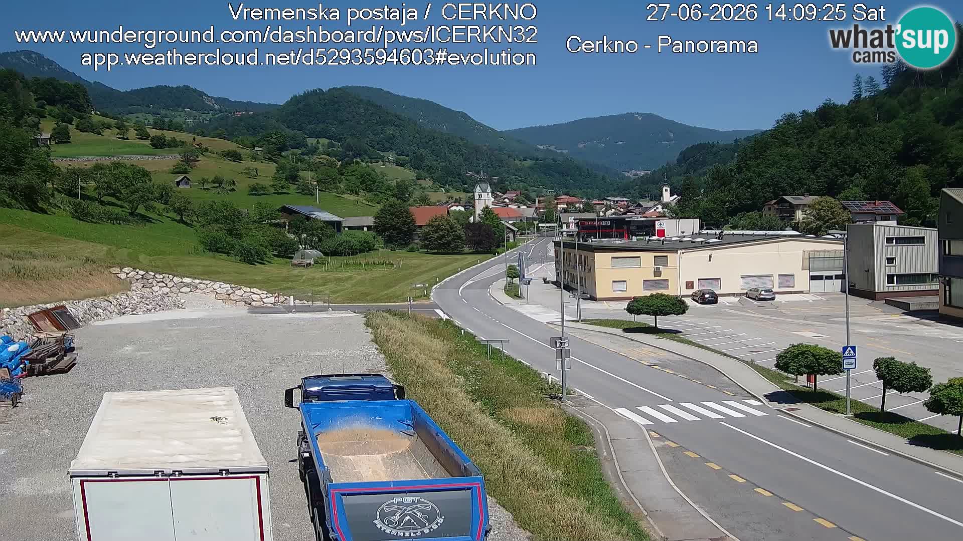 Cerkno city entrance Live Webcam