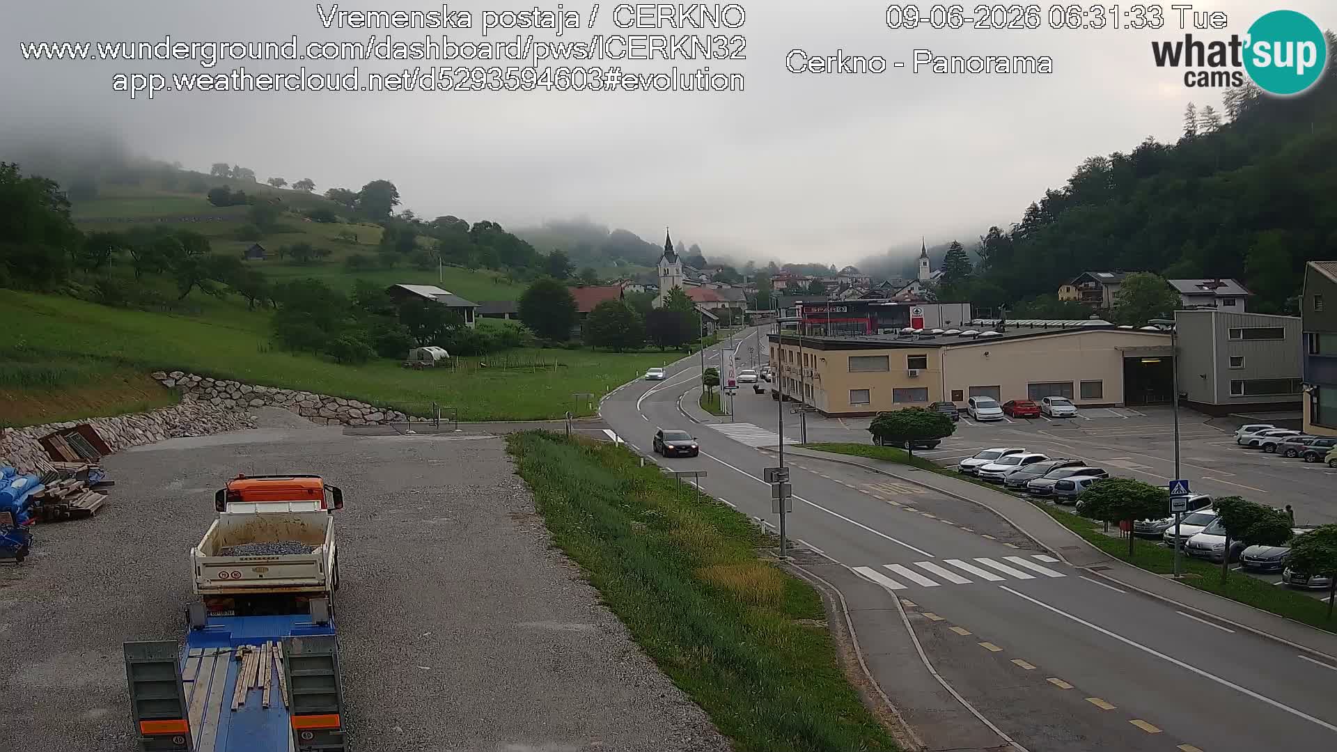 Cerkno city entrance Live Webcam