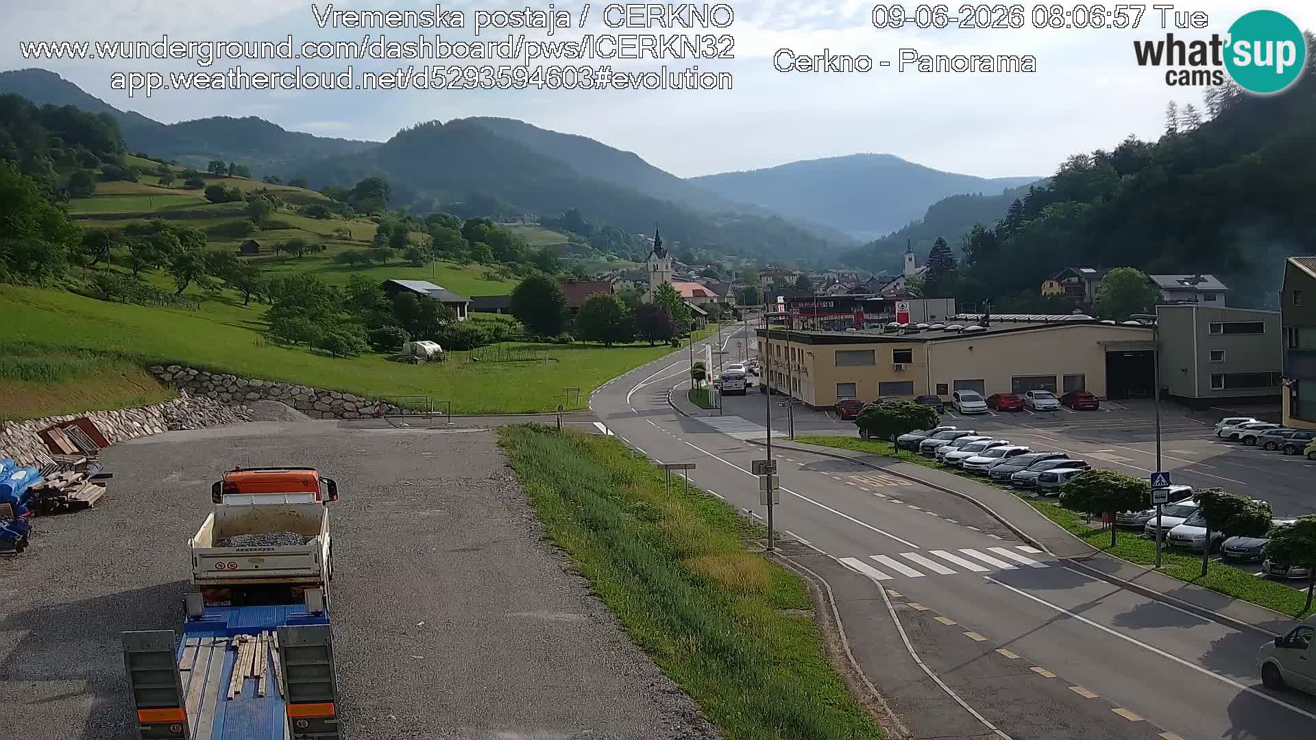 Cerkno entrada a la ciudad Webcam en vivo