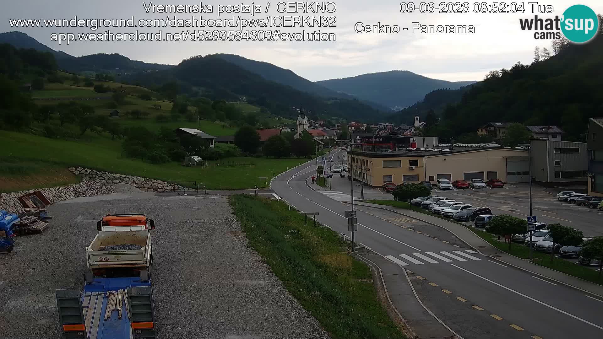 Cerkno entrada a la ciudad Webcam en vivo