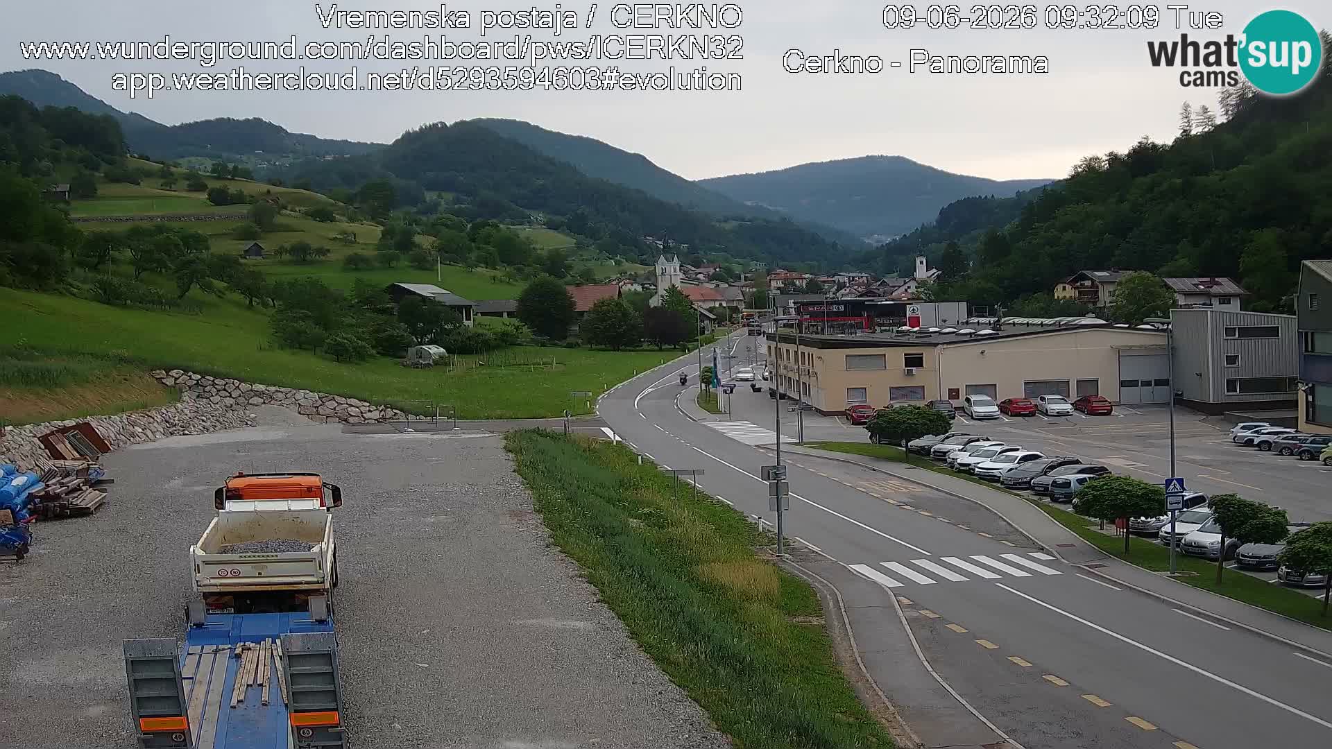Cerkno city entrance Live Webcam