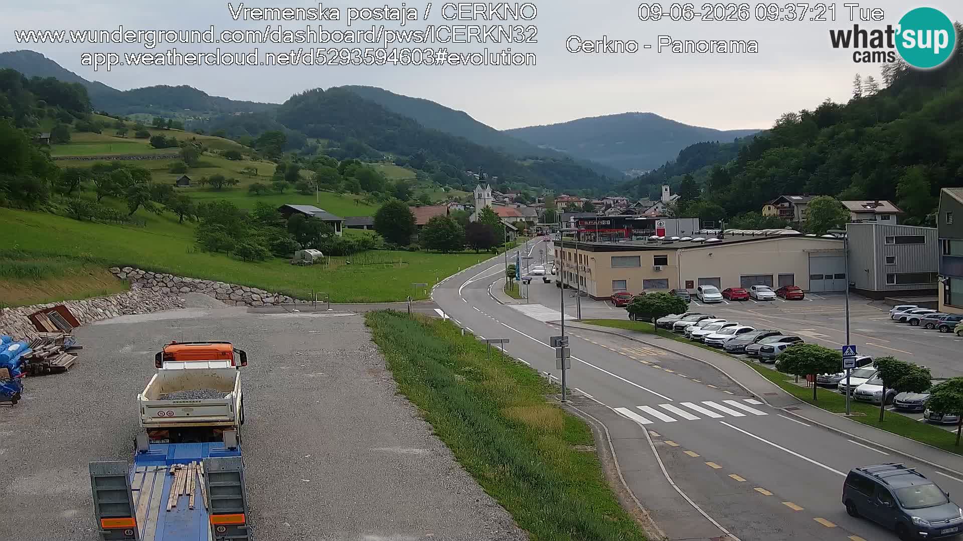 Cerkno entrada a la ciudad Webcam en vivo