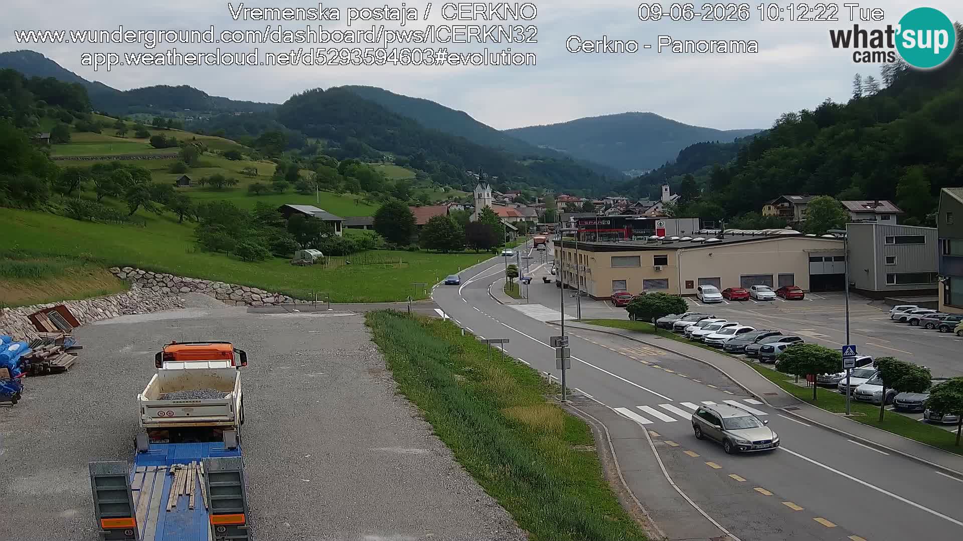 Cerkno entrada a la ciudad Webcam en vivo