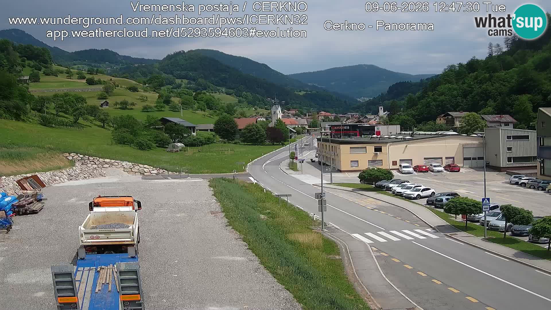 Cerkno entrada a la ciudad Webcam en vivo
