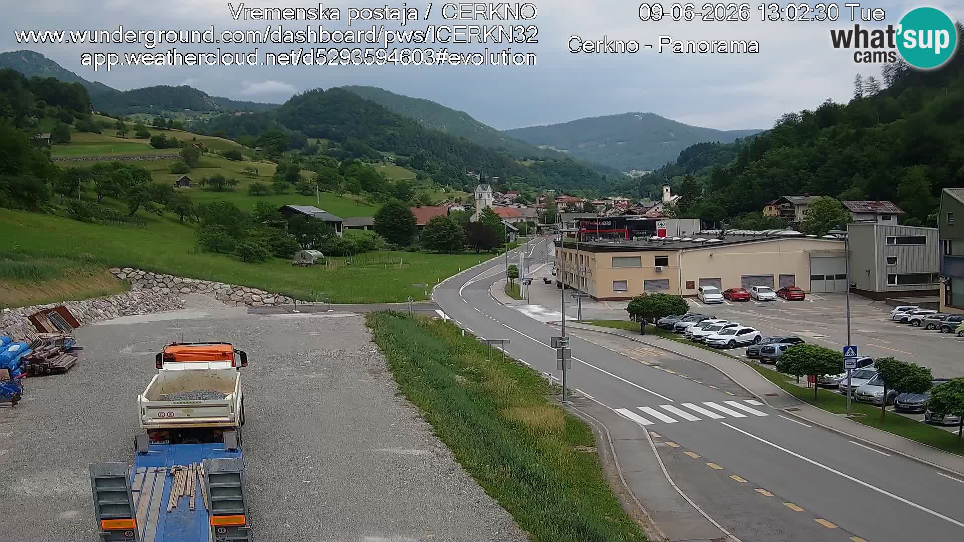 Cerkno city entrance Live Webcam