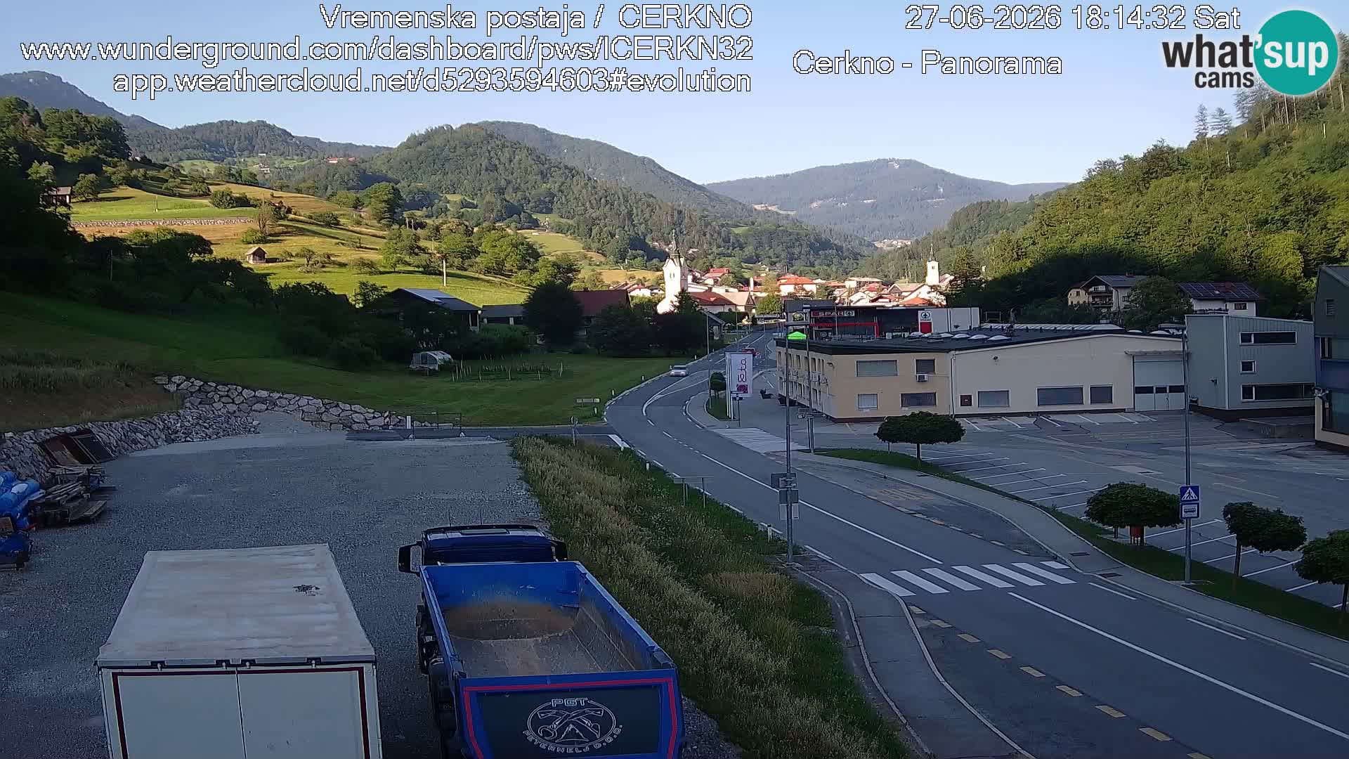 Cerkno entrada a la ciudad Webcam en vivo