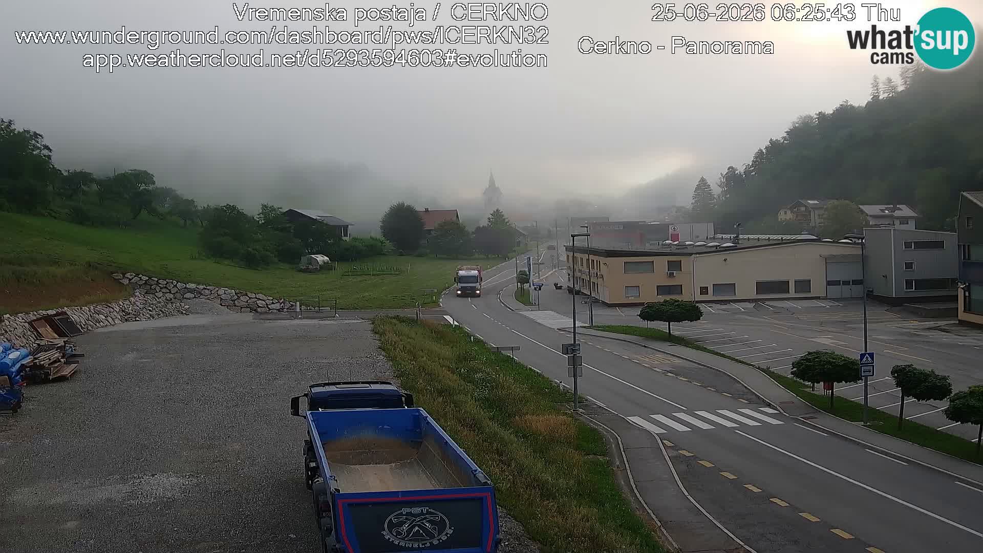 Cerkno city entrance Live Webcam