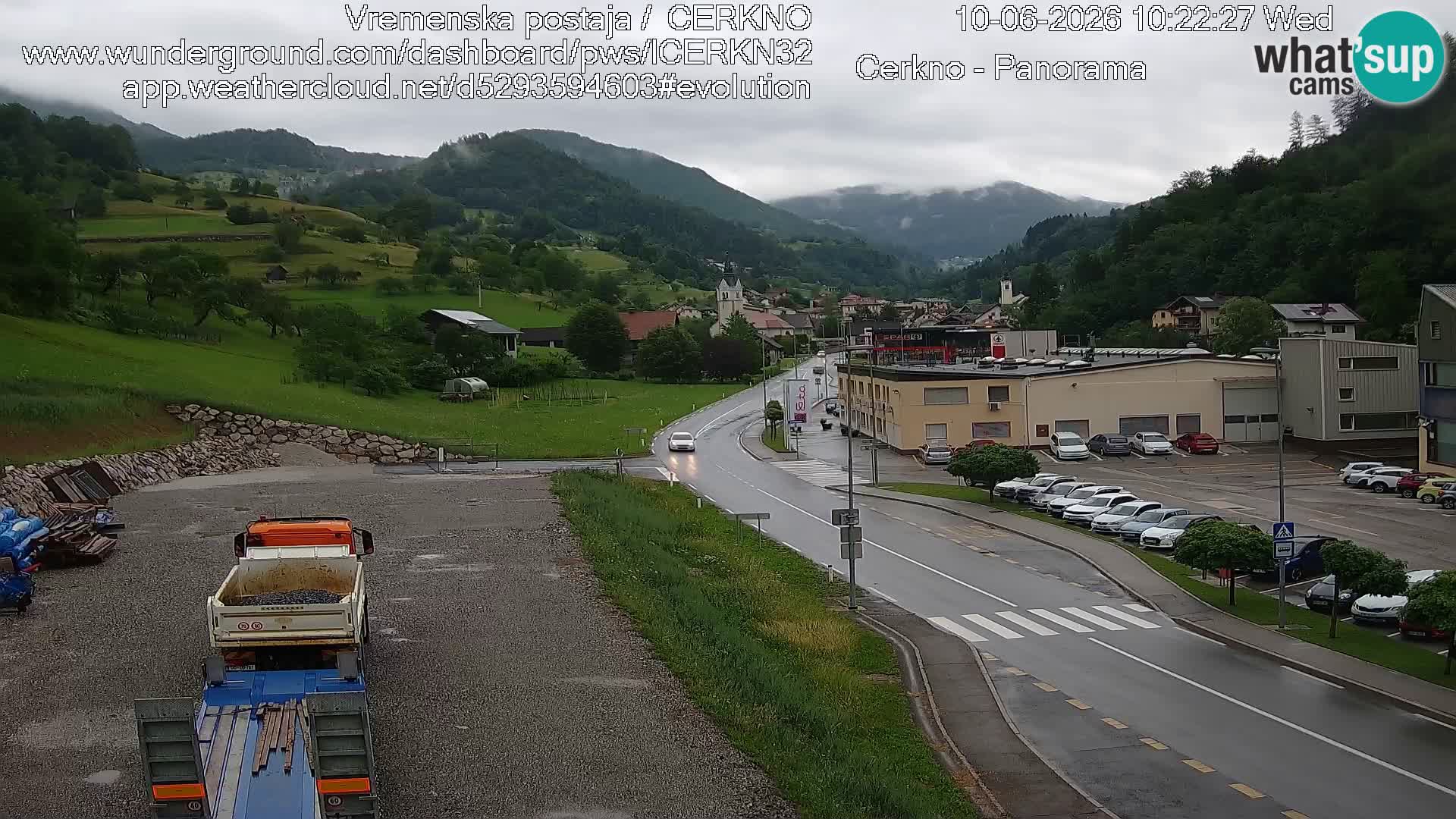 Cerkno city entrance Live Webcam