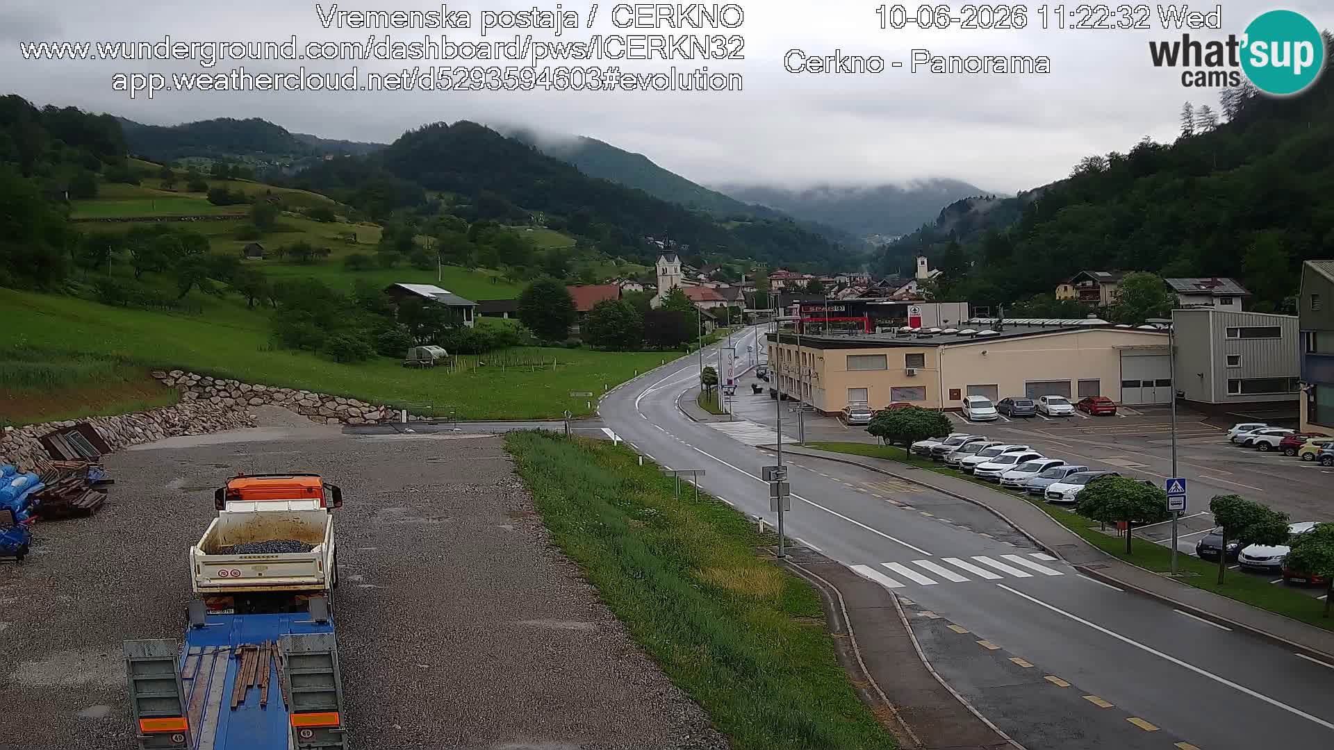 Cerkno city entrance Live Webcam
