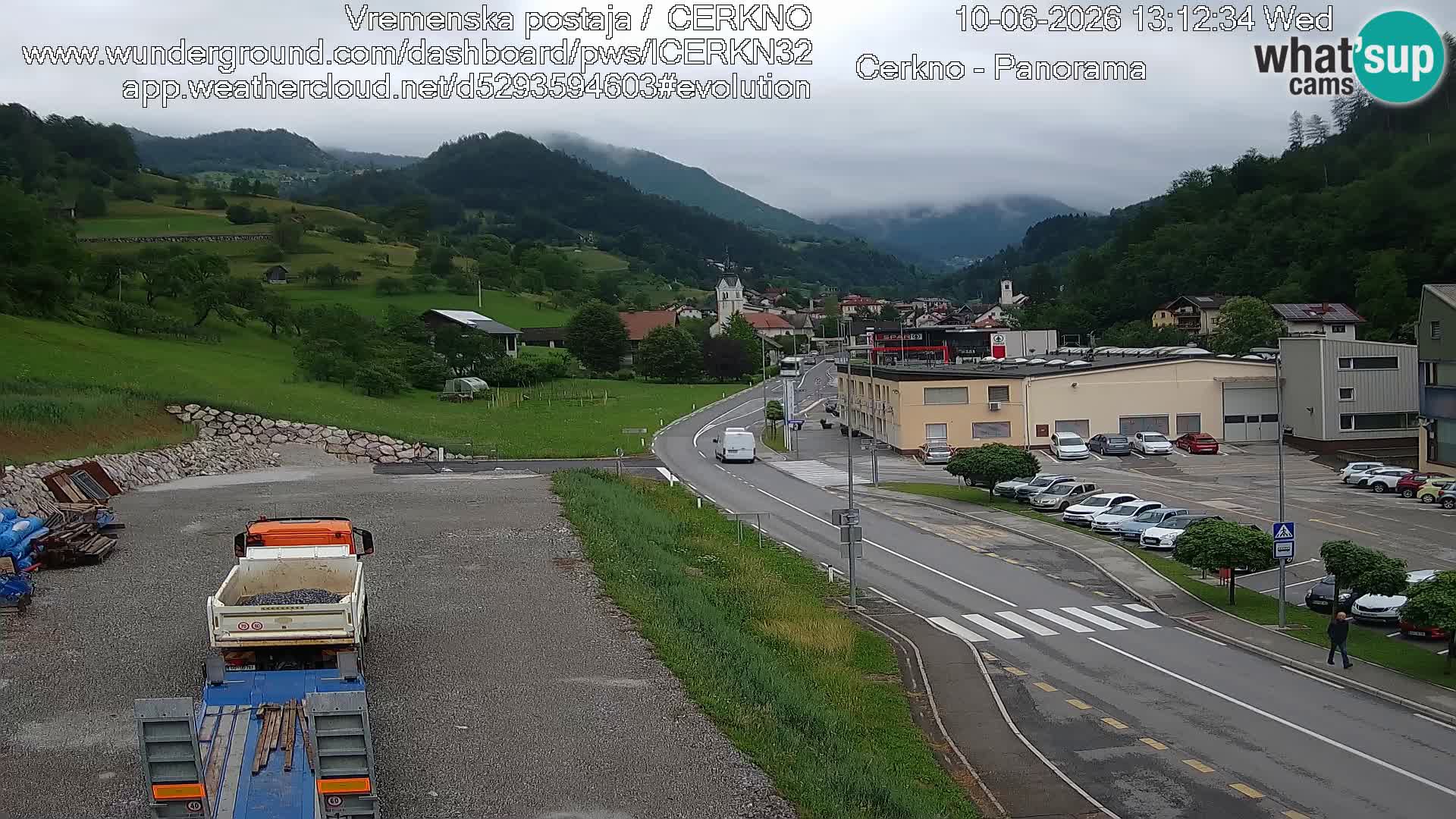 Cerkno city entrance Live Webcam