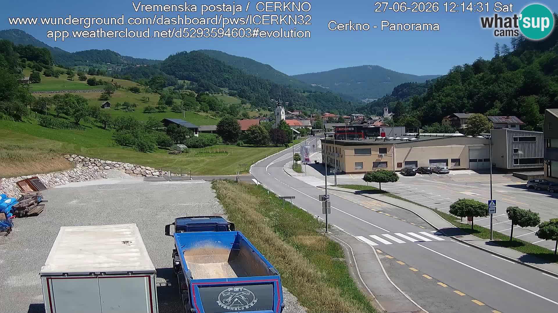 Cerkno city entrance Live Webcam